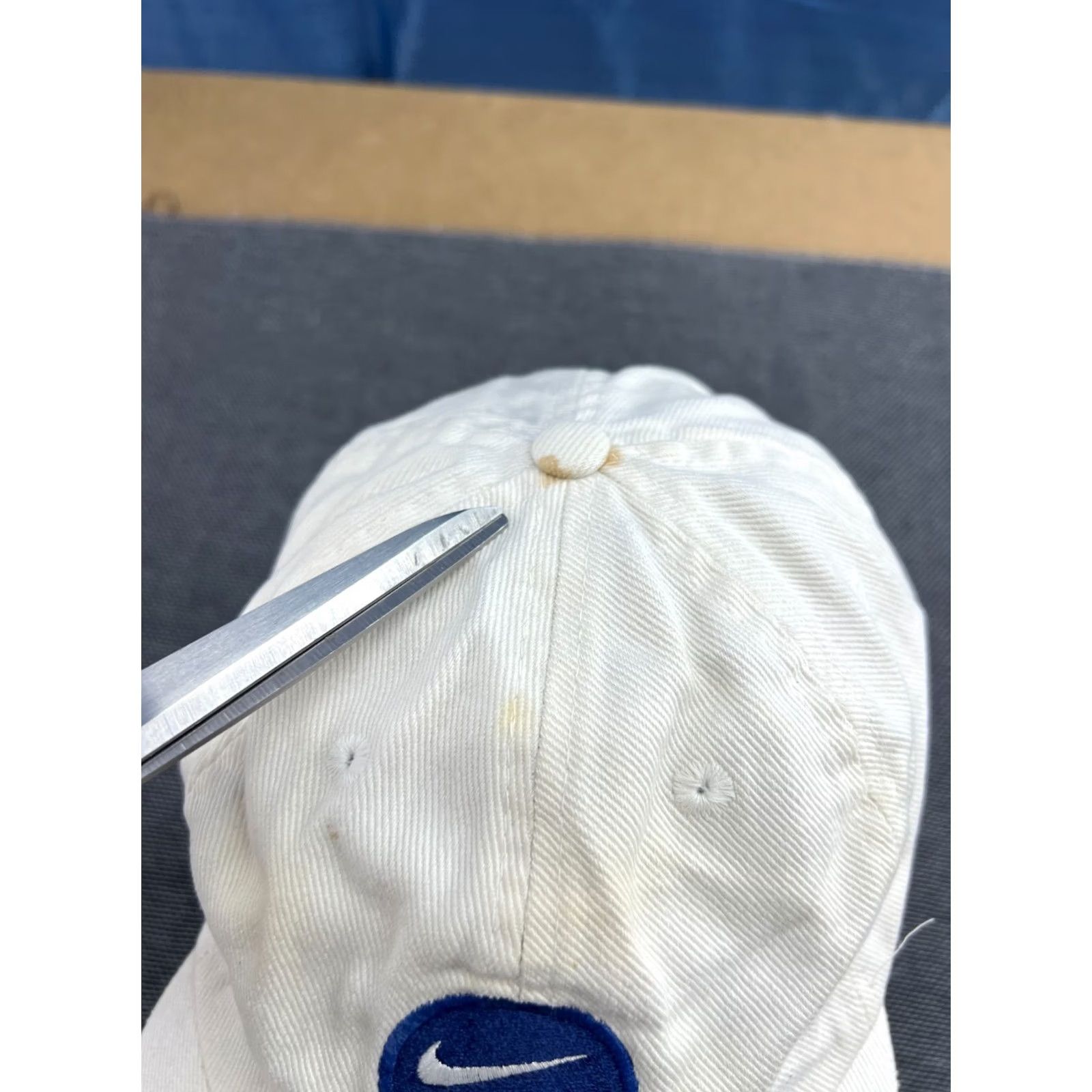 Nike VINTAGE Nike Air 7 Panel Cap White 90s Adjustable Strap Mens Size ONE SIZE - 6 Thumbnail