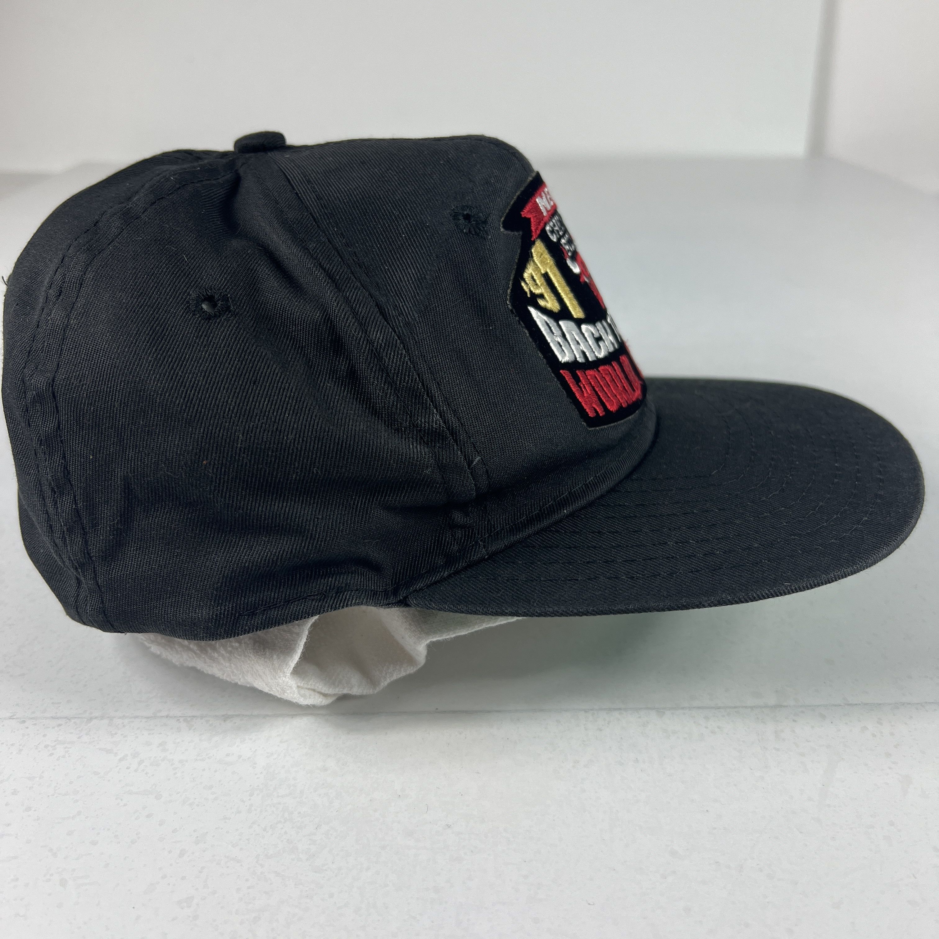 NBA × Vintage VTG 1992 Back To Back NBA Champs Chicago Bulls Snap Back Hat Size ONE SIZE - 8 Thumbnail