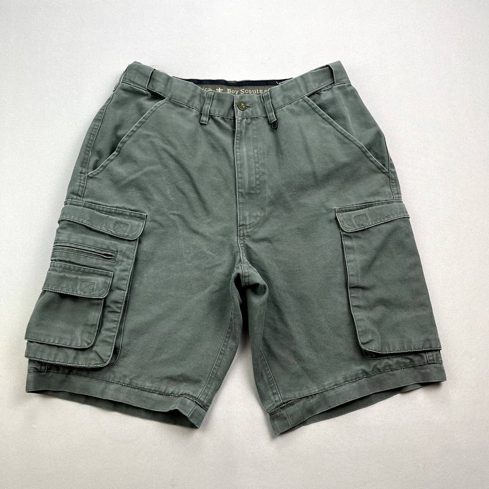 Vintage Boy Scouts Cargo Shorts Mens 30 Olive Green Official Uniform ...