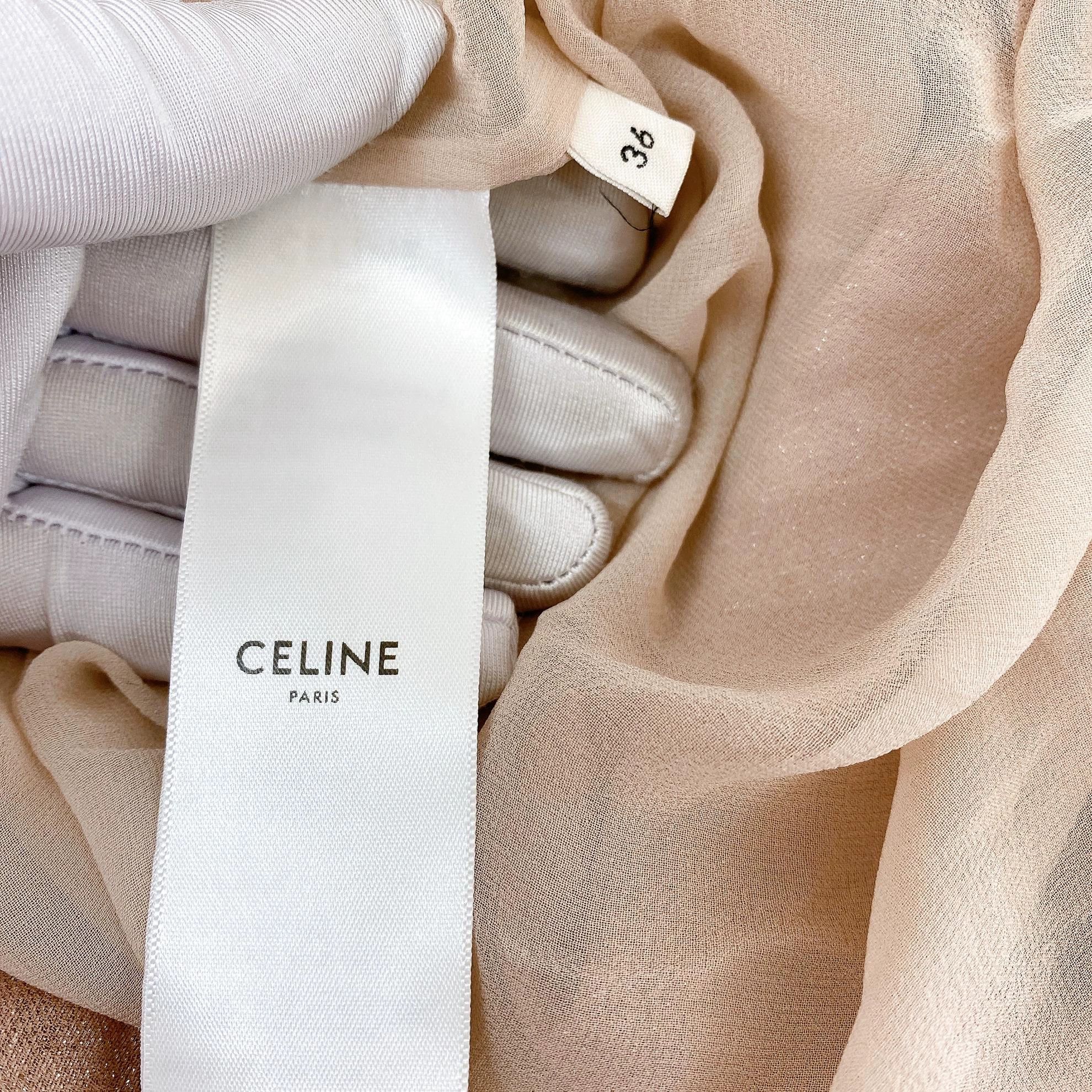 Celine Celine Women's Pink Silver-Threaded Pleated Skirt 36 Size 25" / US 0 / IT 36 - 6 Thumbnail