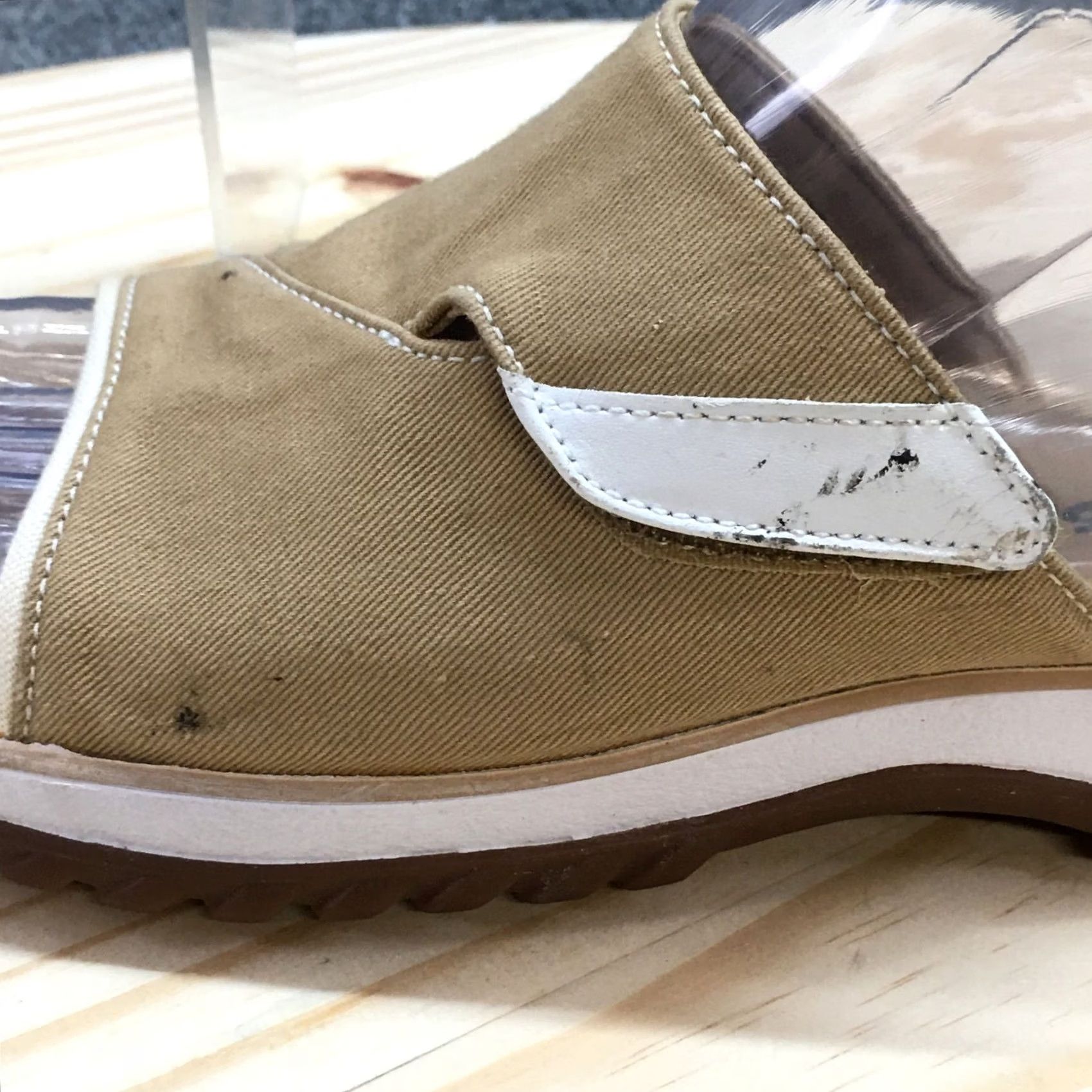 Clarks Clarks Sandals Womens 7 M Slide Brown Canvas Slip On Casual Comfort Wedge Heels Size US 7 / IT 37 - 6 Thumbnail
