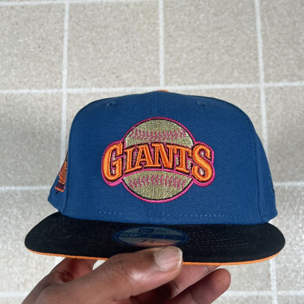 New Era Blue San Francisco Giants 25th Patch New Era 59Fifty Fitted Size ONE SIZE - 2 Thumbnail