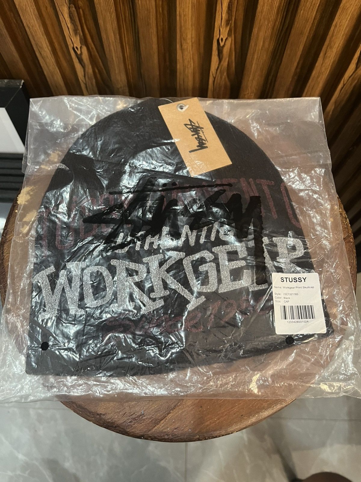 Stussy Stussy workgear print skullcap beanie hat Size ONE SIZE - 7 Thumbnail