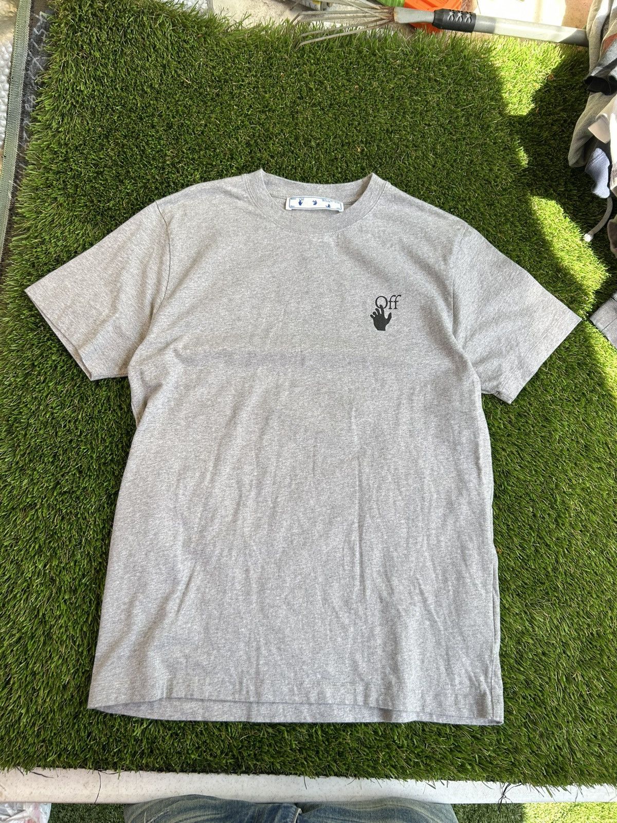 Off-White Off-White Degraded Arrow Logo Grey Tee Size US L / EU 52-54 / 3 - 3 Thumbnail