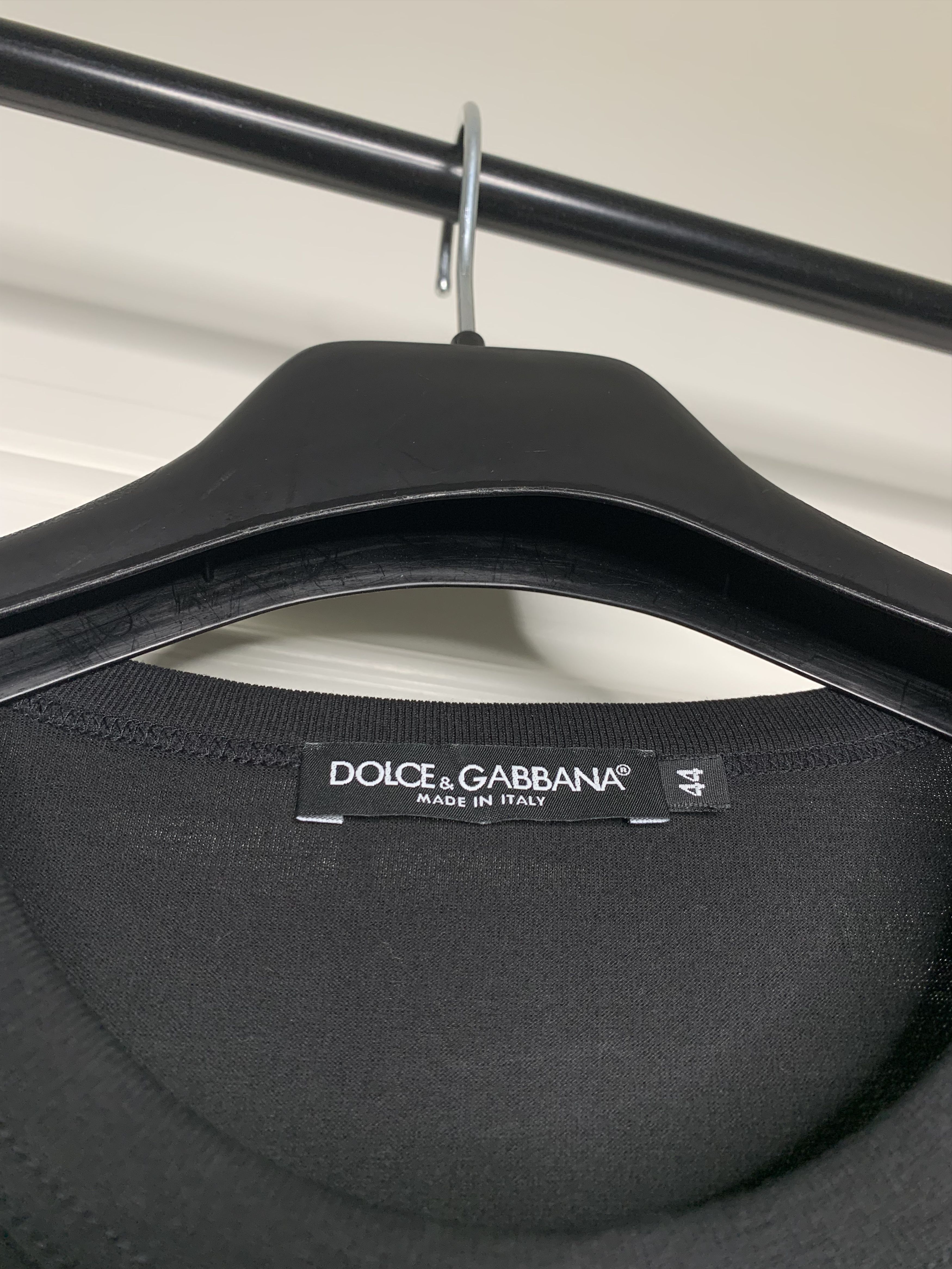 Dolce & Gabbana Dolce&Gabbana Black Calfskin King Crown Patch T-Shirt Size US S / EU 44-46 / 1 - 7 Thumbnail