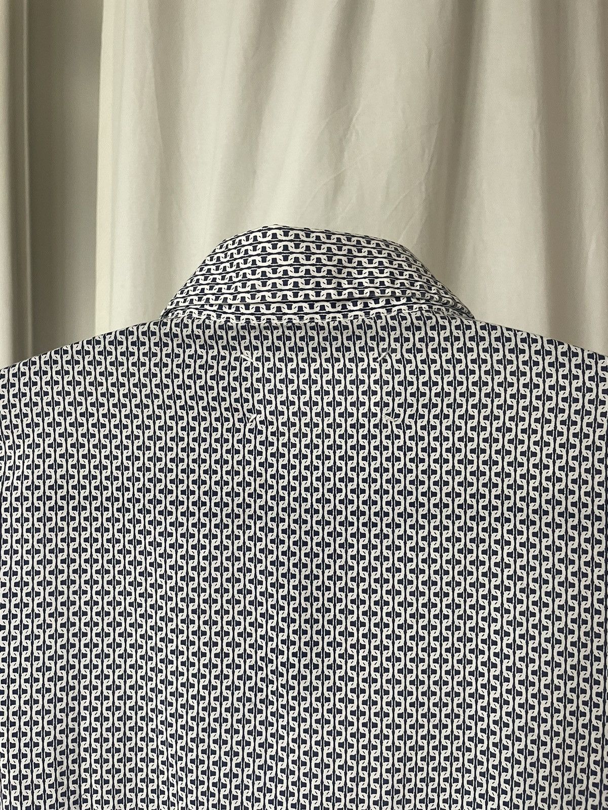Maison Margiela Martin Margiela Vintage Navy White Printed Cotton Shirt Size US L / EU 52-54 / 3 - 2 Thumbnail