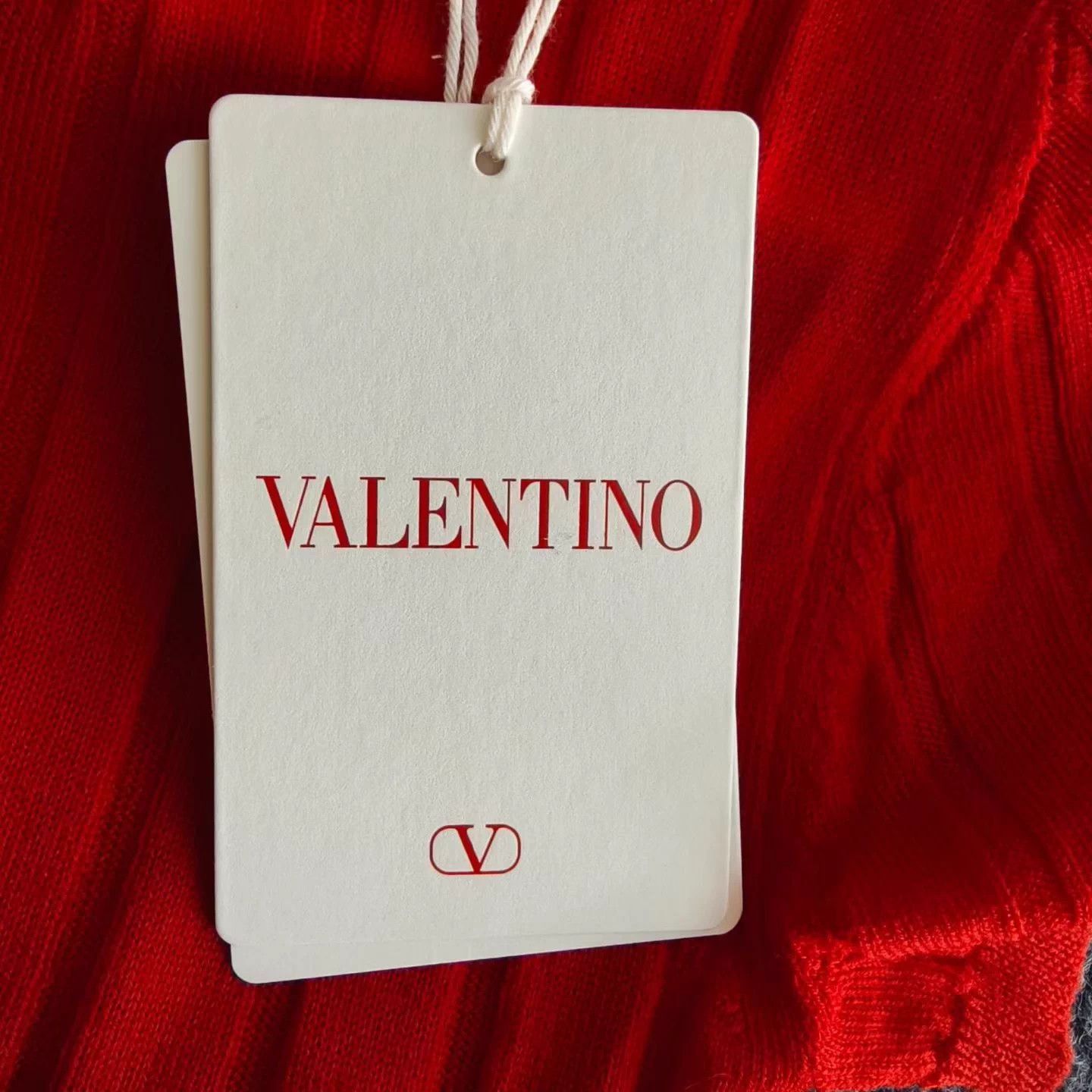 Valentino Valentino Logo Knit Sweater S NWT Size S / US 4 / IT 40 - 6 Thumbnail