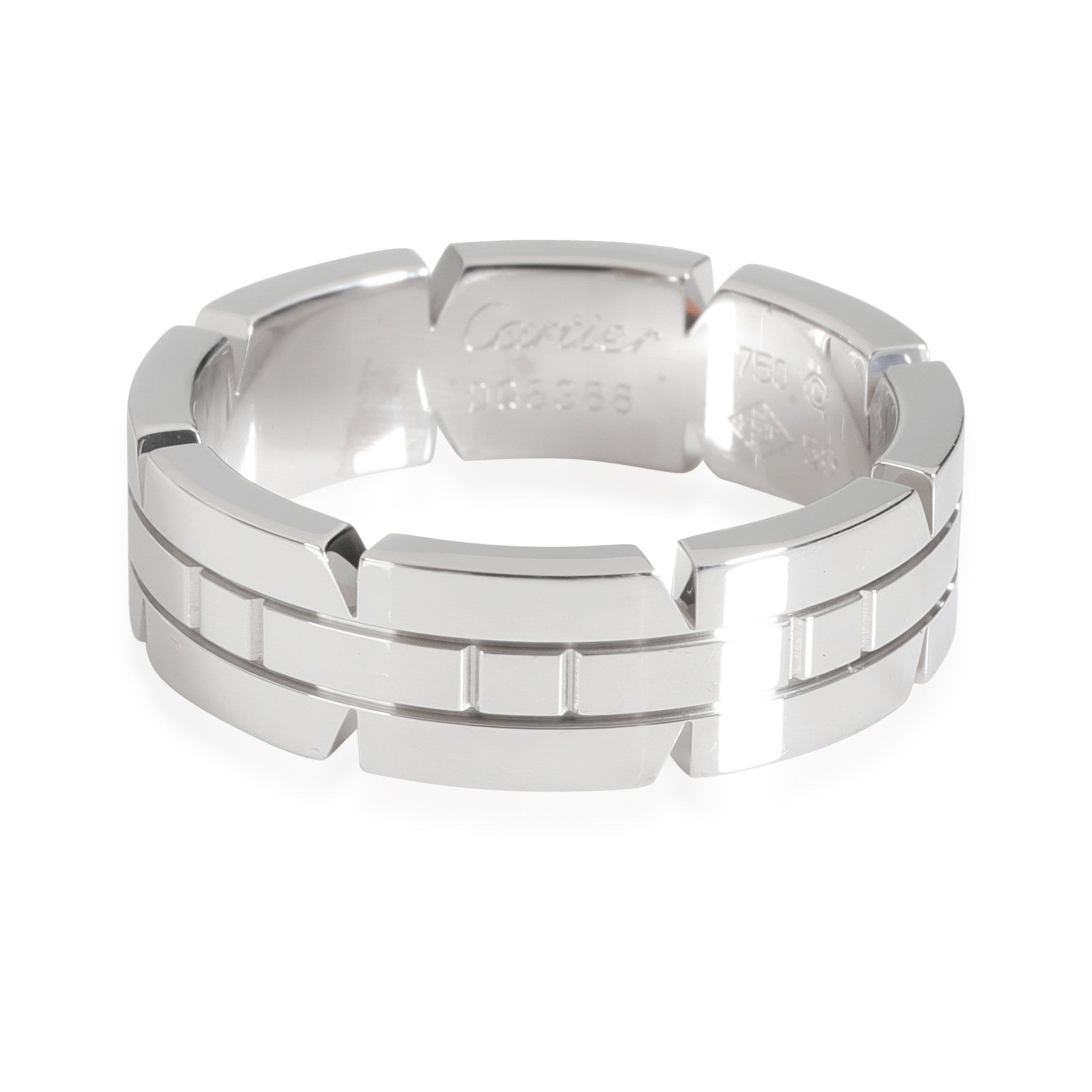 image of Cartier Tank Ring In 18K White Gold, Women's