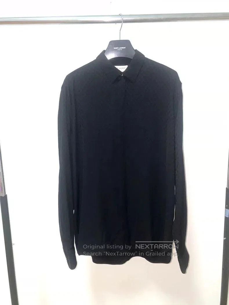 Saint Laurent Paris Saint Laurent Black Diamond Pattern Shirt. Size US XS / EU 42 / 0 - 1 Thumbnail