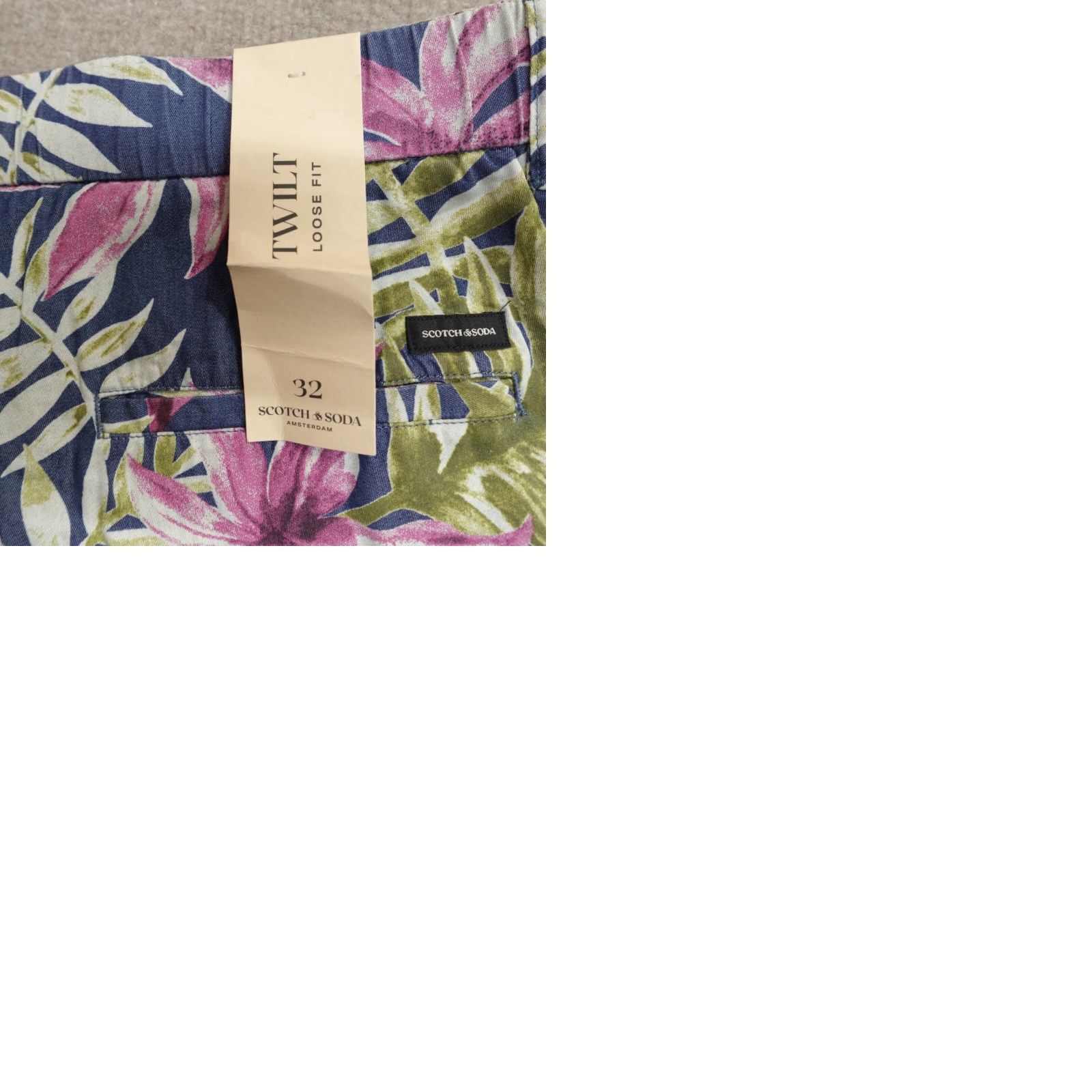 Scotch & Soda Scotch & Soda Shorts 32 Blue Floral All Over Twilt Loose Fit Pleated NEW Size US 32 / EU 48 - 10 Thumbnail
