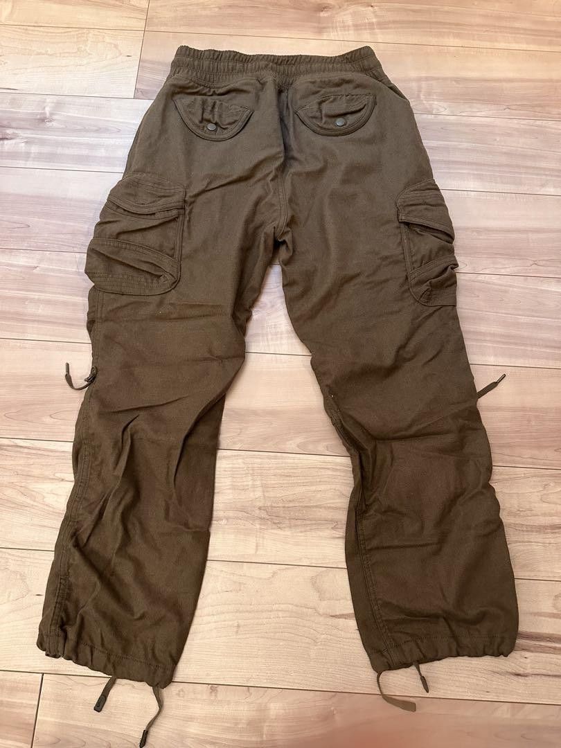 Japanese Brand GOA Cotton Wool Parachute Cargo Pants Brown 1 Size US 30 / EU 46 - 2 Thumbnail