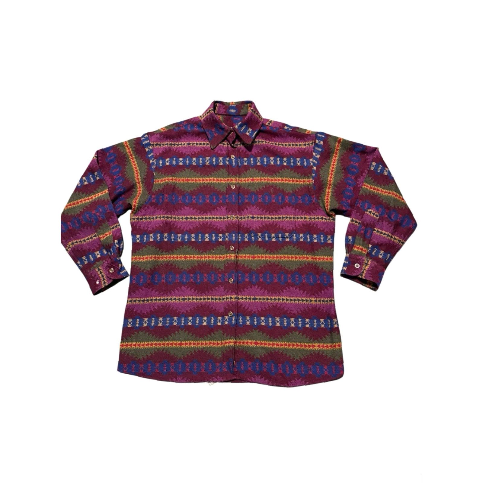 Pendleton VINTAGE Pendleton Shirt Geometric Aztec Tribal Wool Flannel M USA Read/Repair Size M / US 6-8 / IT 42-44 - 2 Thumbnail