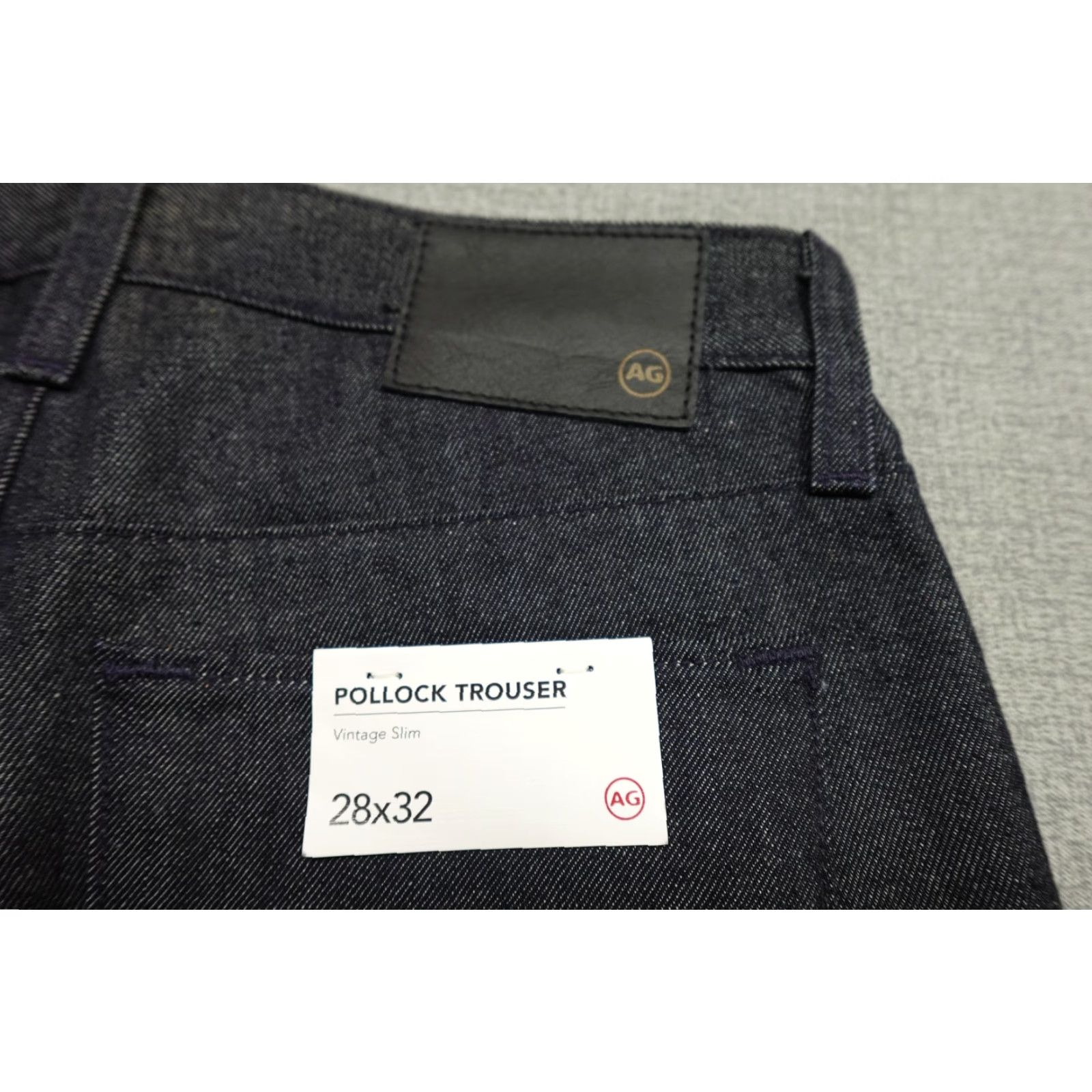 Denime AG Adriano Goldschmied Pollock Trouser Denim Jeans Men 28x32 Blue Dark Slim Straight 5-Pocket Button Fly Modern Vintage? Size US 28 / EU 44 - 2 Thumbnail