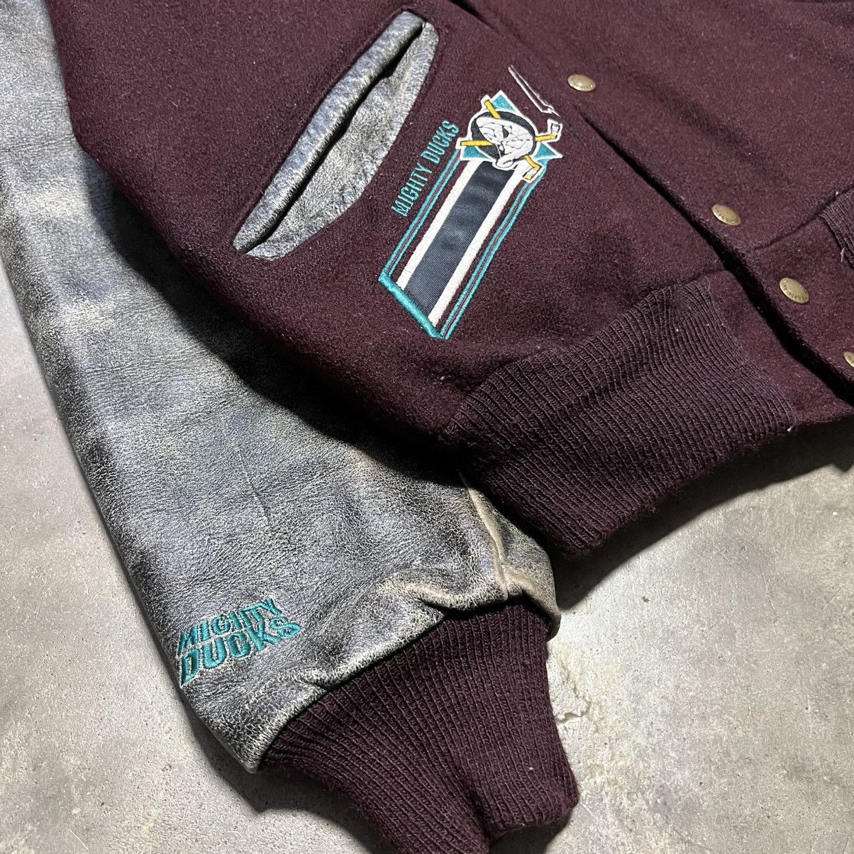 NHL Vintage 90s Anaheim Mighty Ducks Varsity Bomber Jacket USA Size US M / EU 48-50 / 2 - 4 Thumbnail