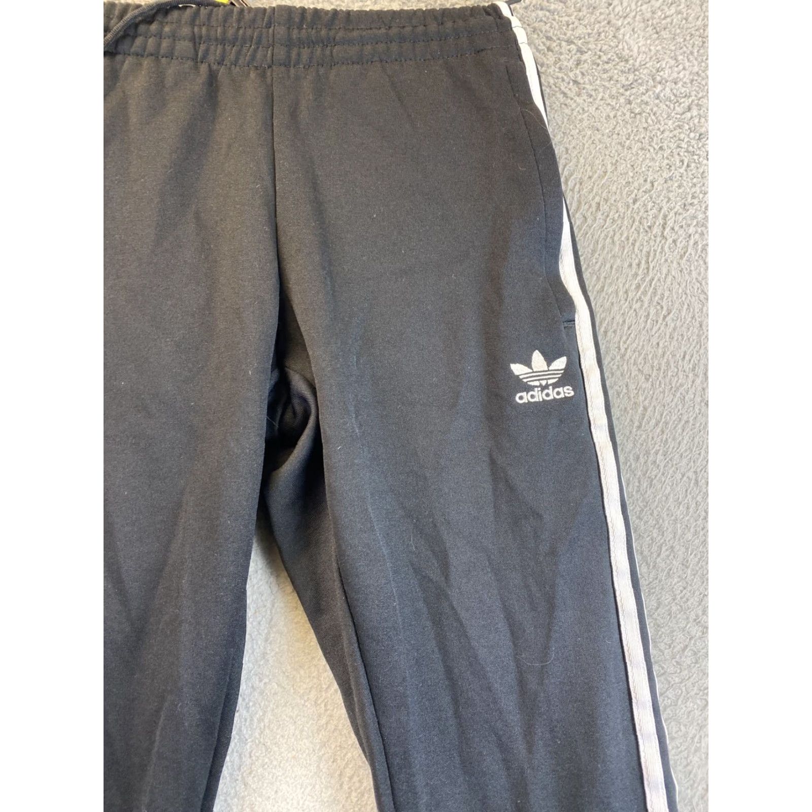 Adidas Adidas Mens Track Pant Running Training Elastic Waist Black White XS 93-42 Size US 27 - 2 Thumbnail