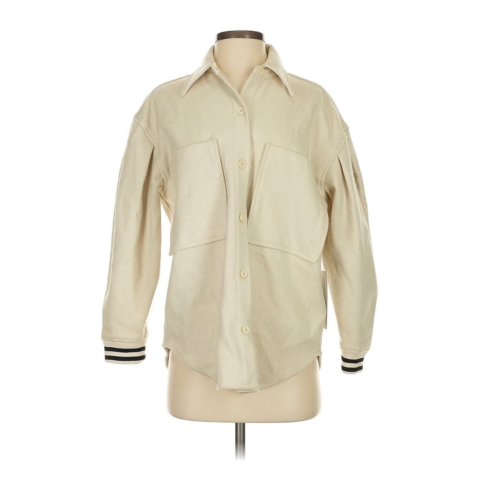 Aquarius Cocktail Wool Didi Shirt Jacket Bomber Cream 0 XS