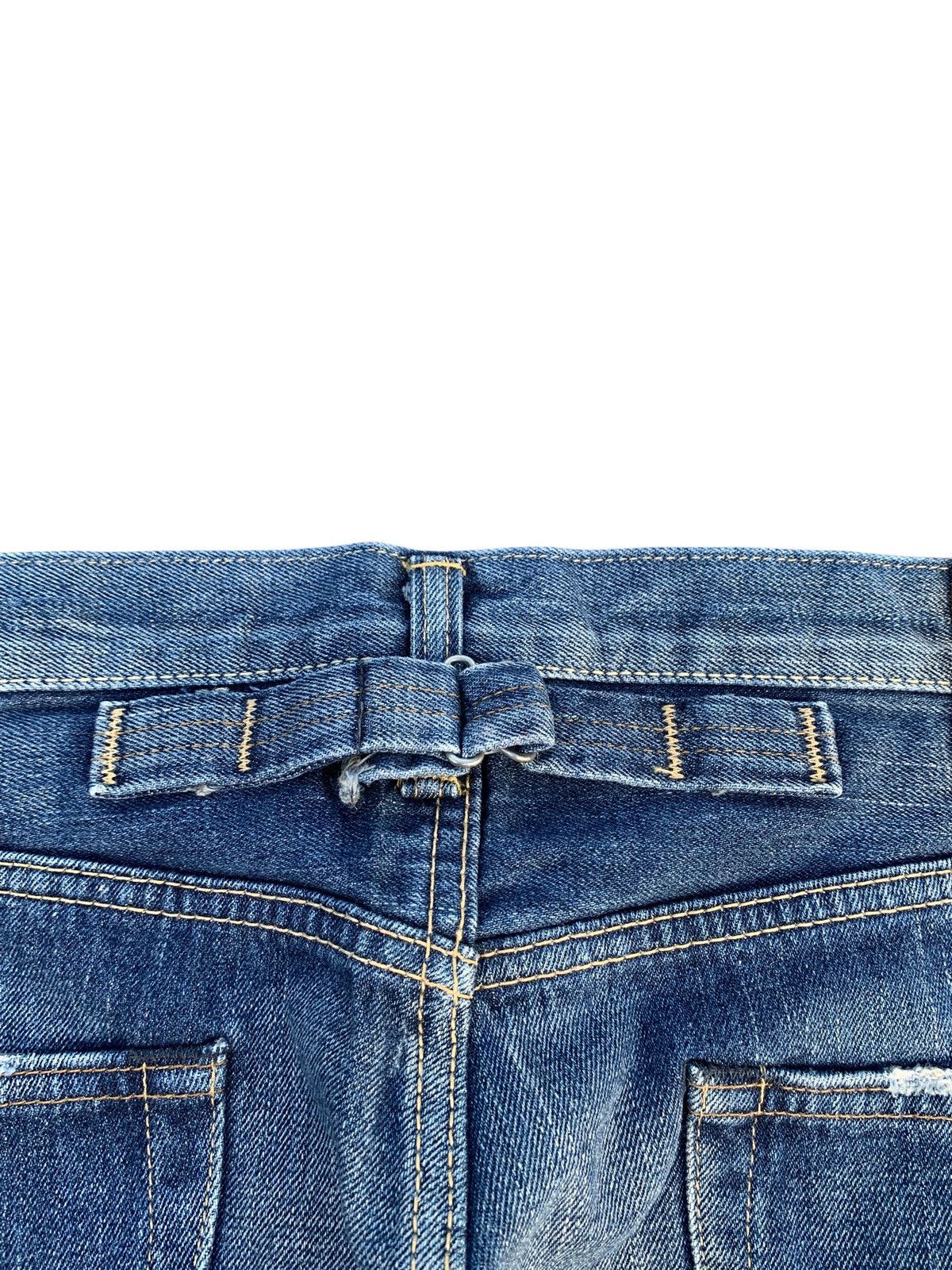 Kapital VINTAGE EDWIN 505zx SELVEDGE BUCKLE BACK DISTRESSED DENIM Size US 35 - 16 Thumbnail