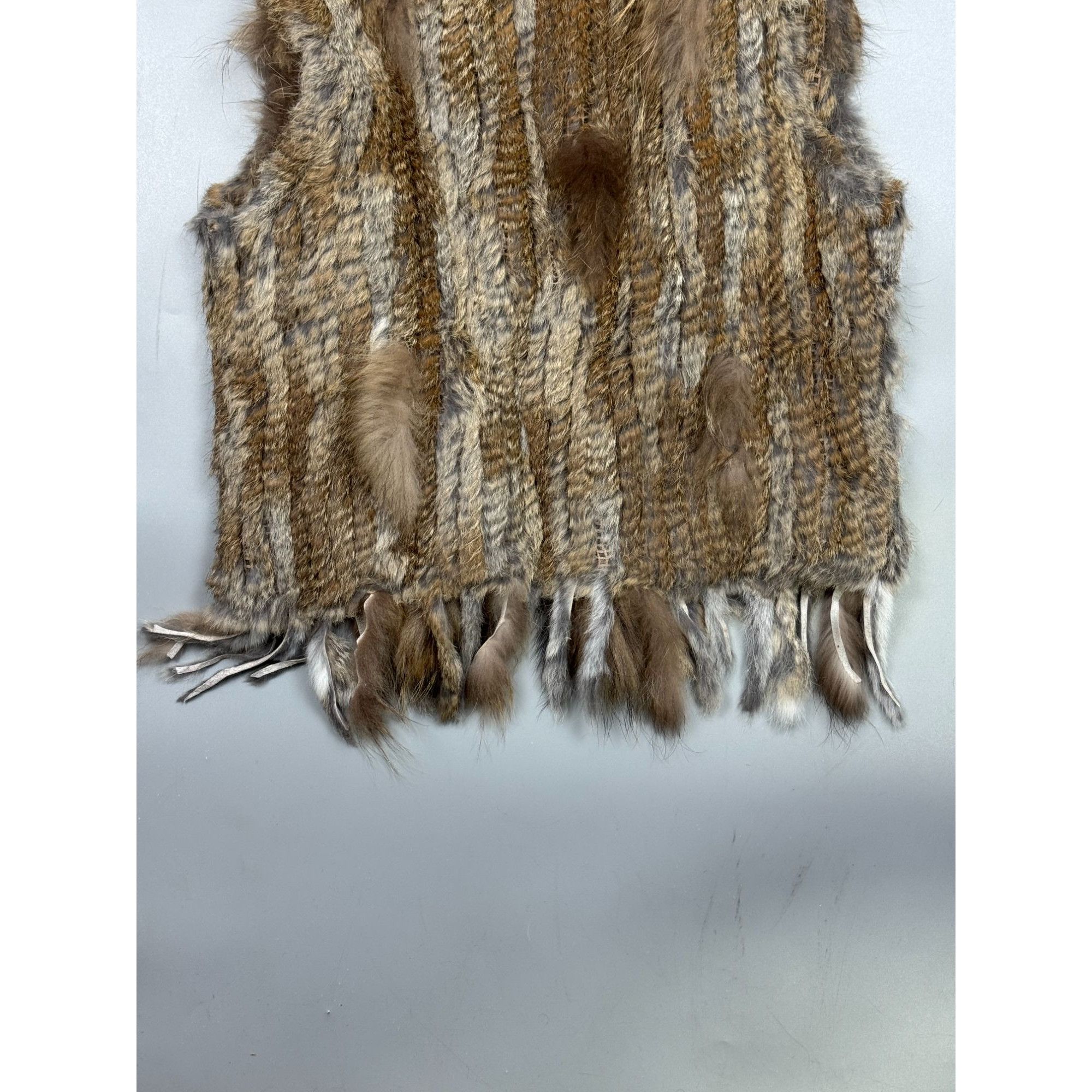 Other Unisex Angelique.L Marmor Rabbit Fur Vest (Y1277) Size L / US 10 / IT 46 - 8 Thumbnail