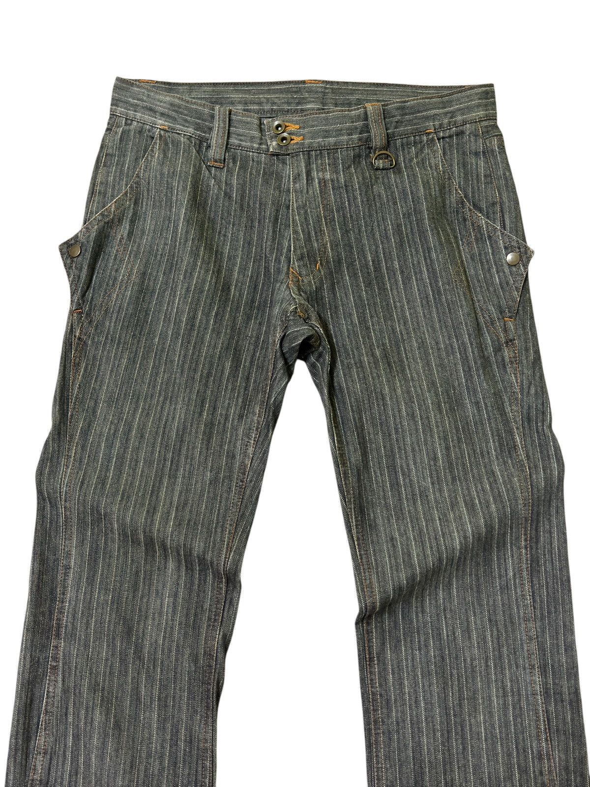Hysteric Glamour × Nicole Club × Seditionaries Flared NICOLE CLUB Striped Leg Snap Button Pant Size US 30 / EU 46 - 3 Thumbnail