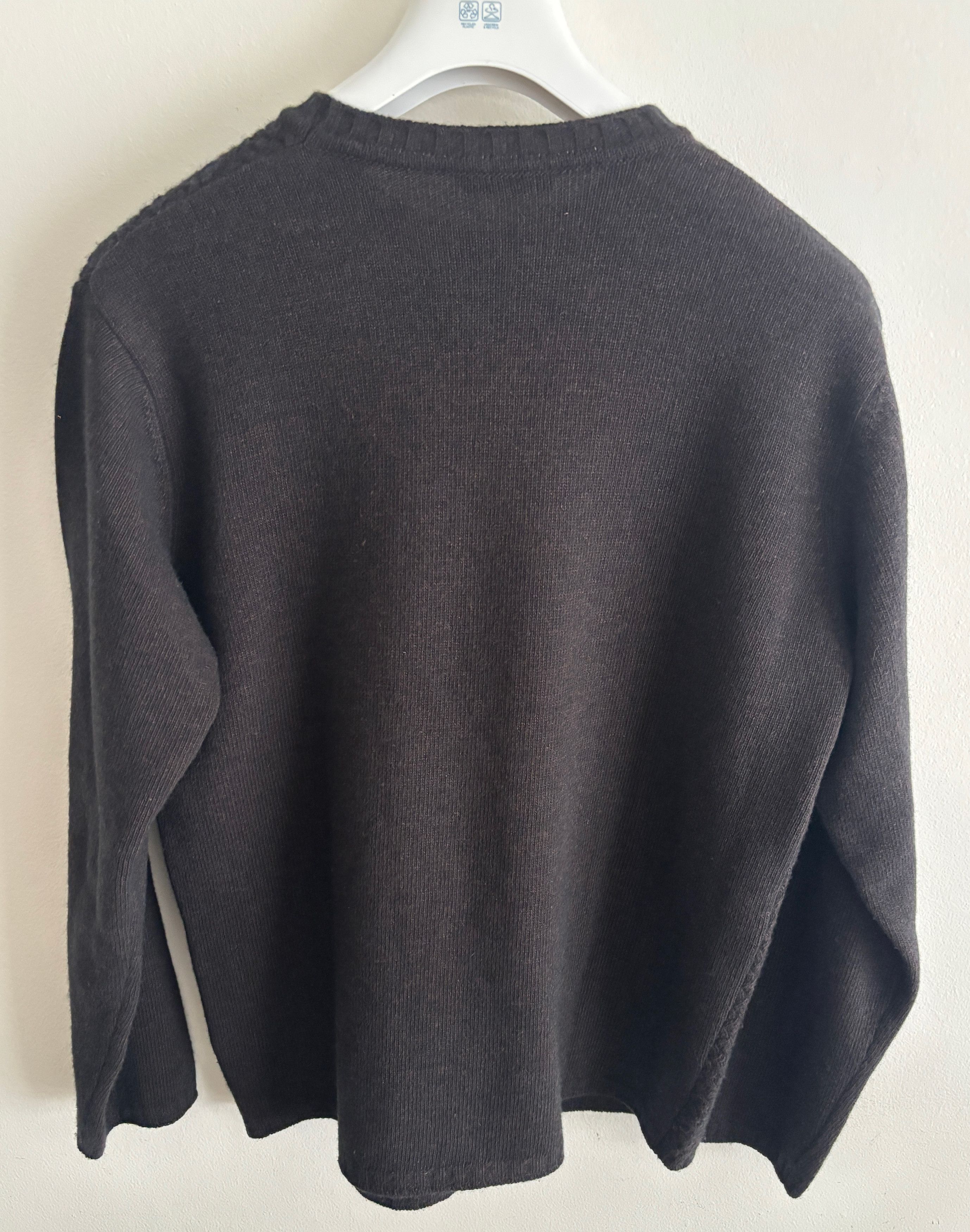 Canali Textured Brown Cashmere Wool Crewneck Sweater - 40/ Large Size US L / EU 52-54 / 3 - 8 Thumbnail