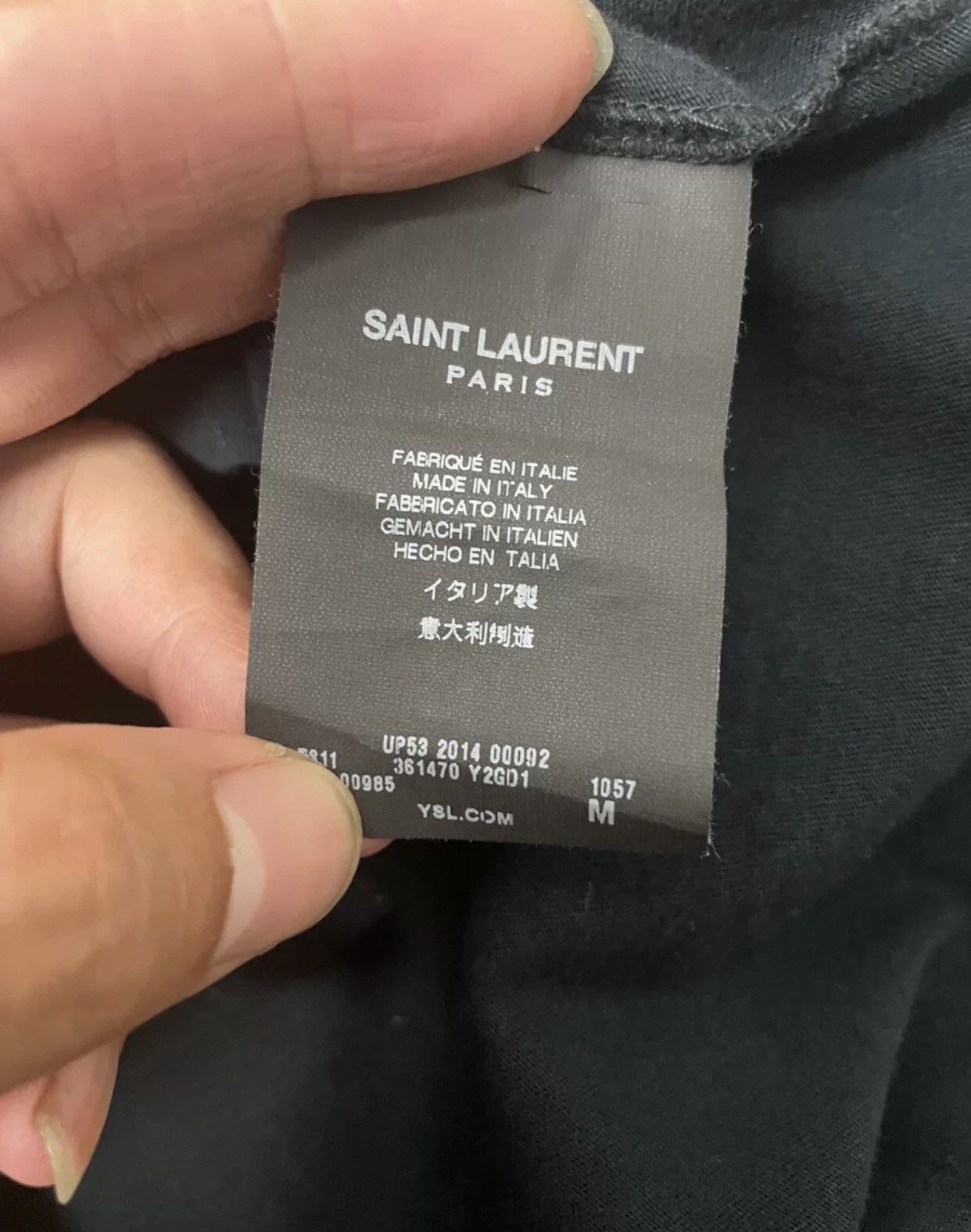Saint Laurent Paris × Yves Saint Laurent Saint laurent slp 15ss black art short-sleeved T-shirt Size US M / EU 48-50 / 2 - 4 Thumbnail