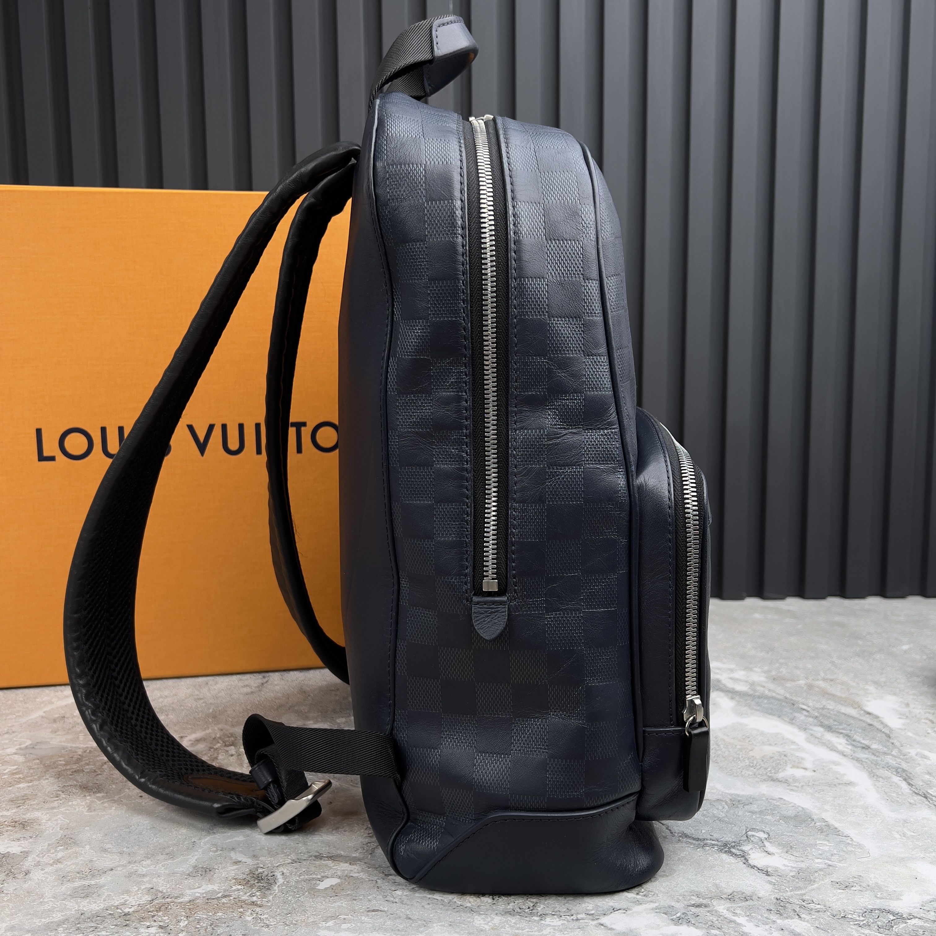 Louis Vuitton Damier Infini Campus Canvas Backpack Blue Leather Size ONE SIZE - 2 Thumbnail