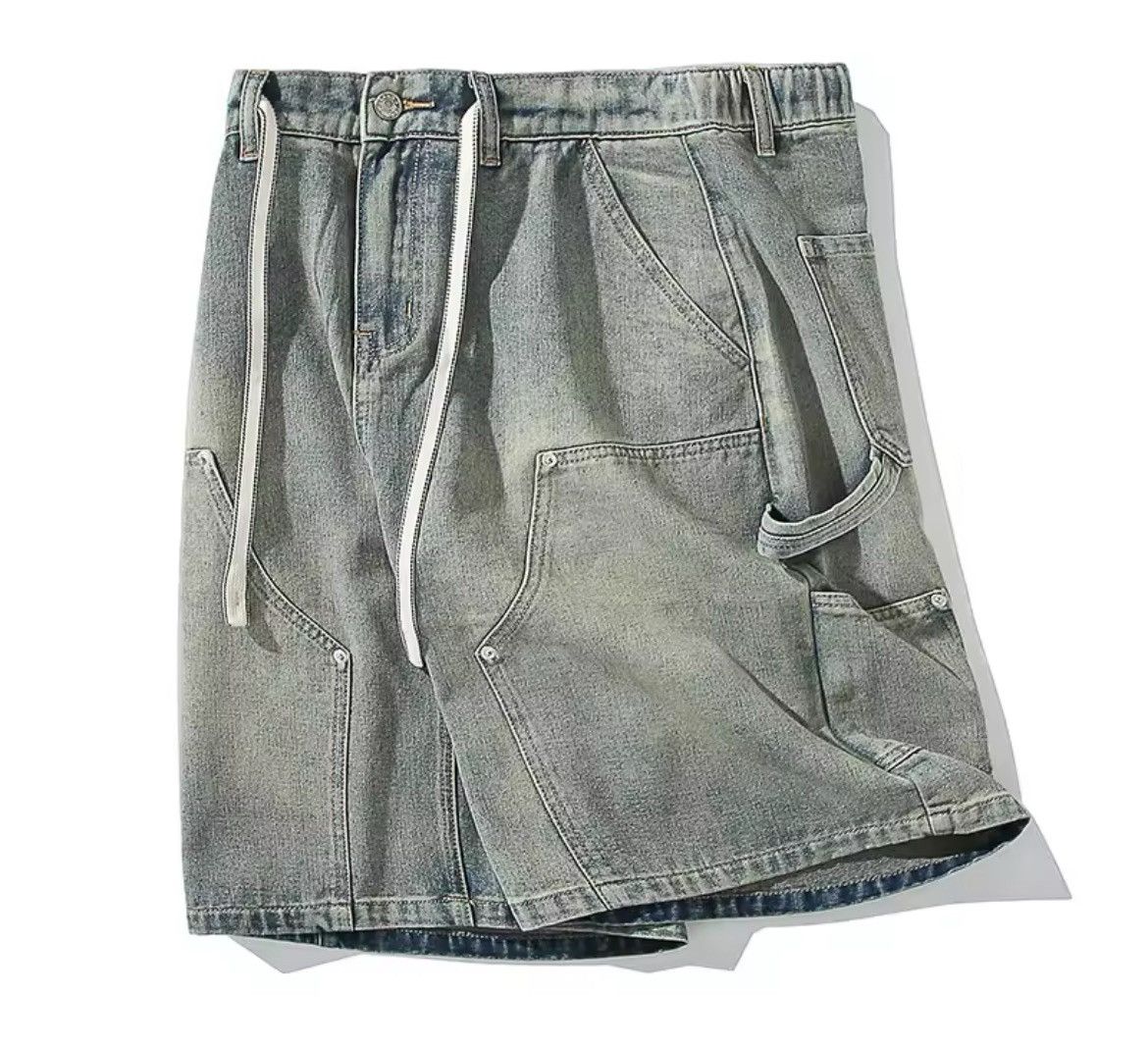 Jean × Vintage Vintage Washed Yellow Mud Cargo Short Jean Size US 31 - 3 Thumbnail