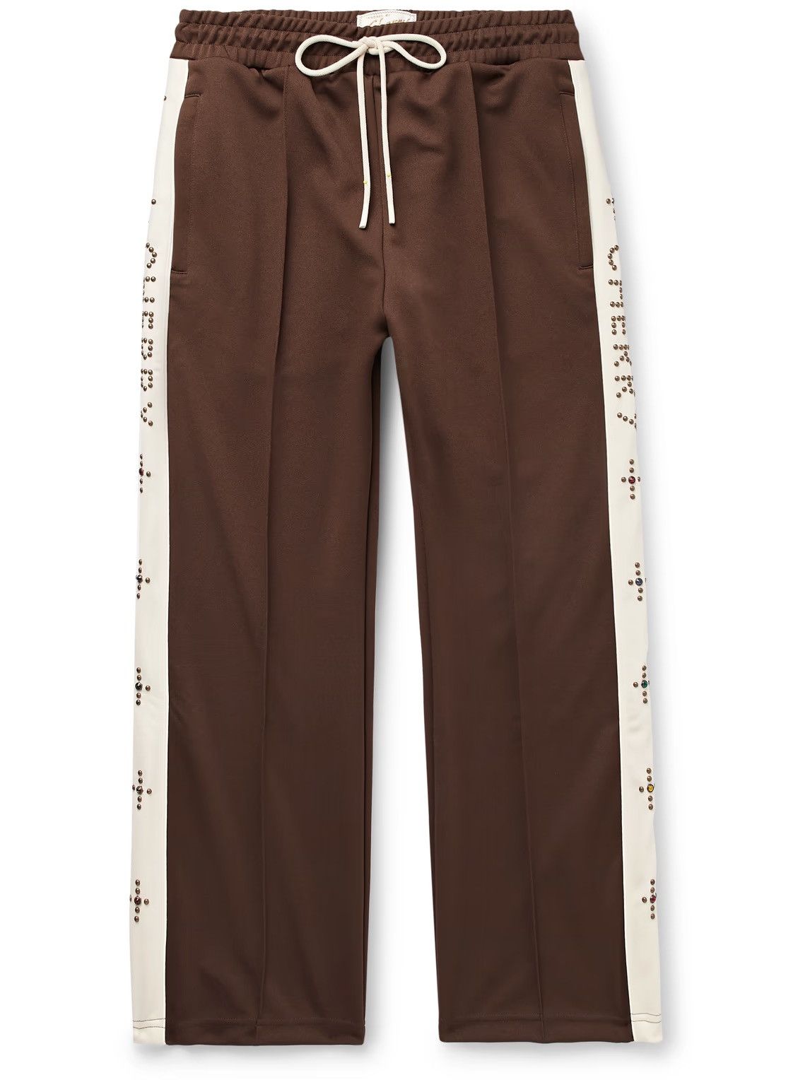 Cherry LA Straight-Leg Embellished Striped Tech-Jersey Track Pants Size US 32 / EU 48 - 1 Thumbnail