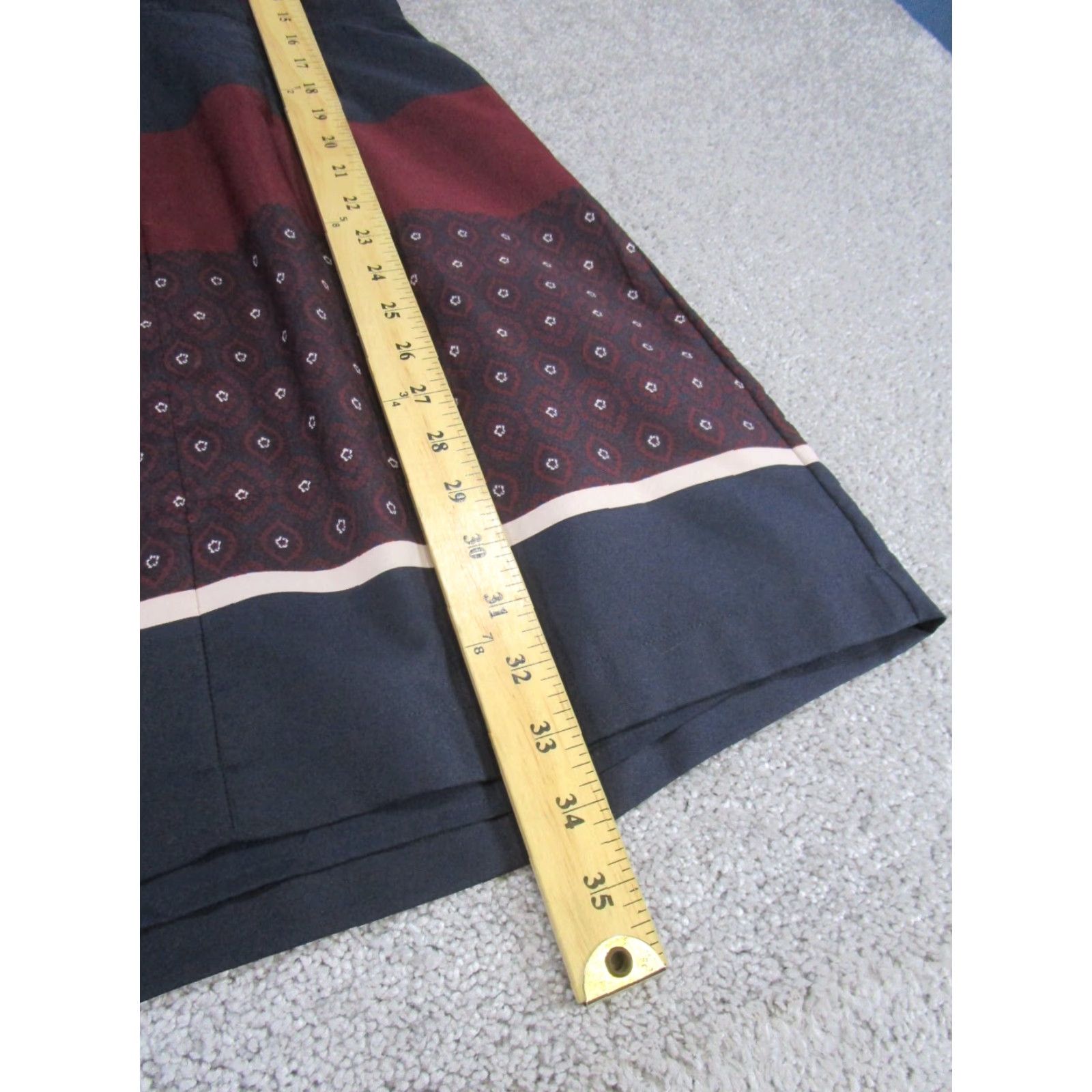 Loft VINTAGE Loft Shift Dress Womens 2 Burgundy Red Striped Sleeveless NEW Size XS / US 0-2 / IT 36-38 - 4 Thumbnail