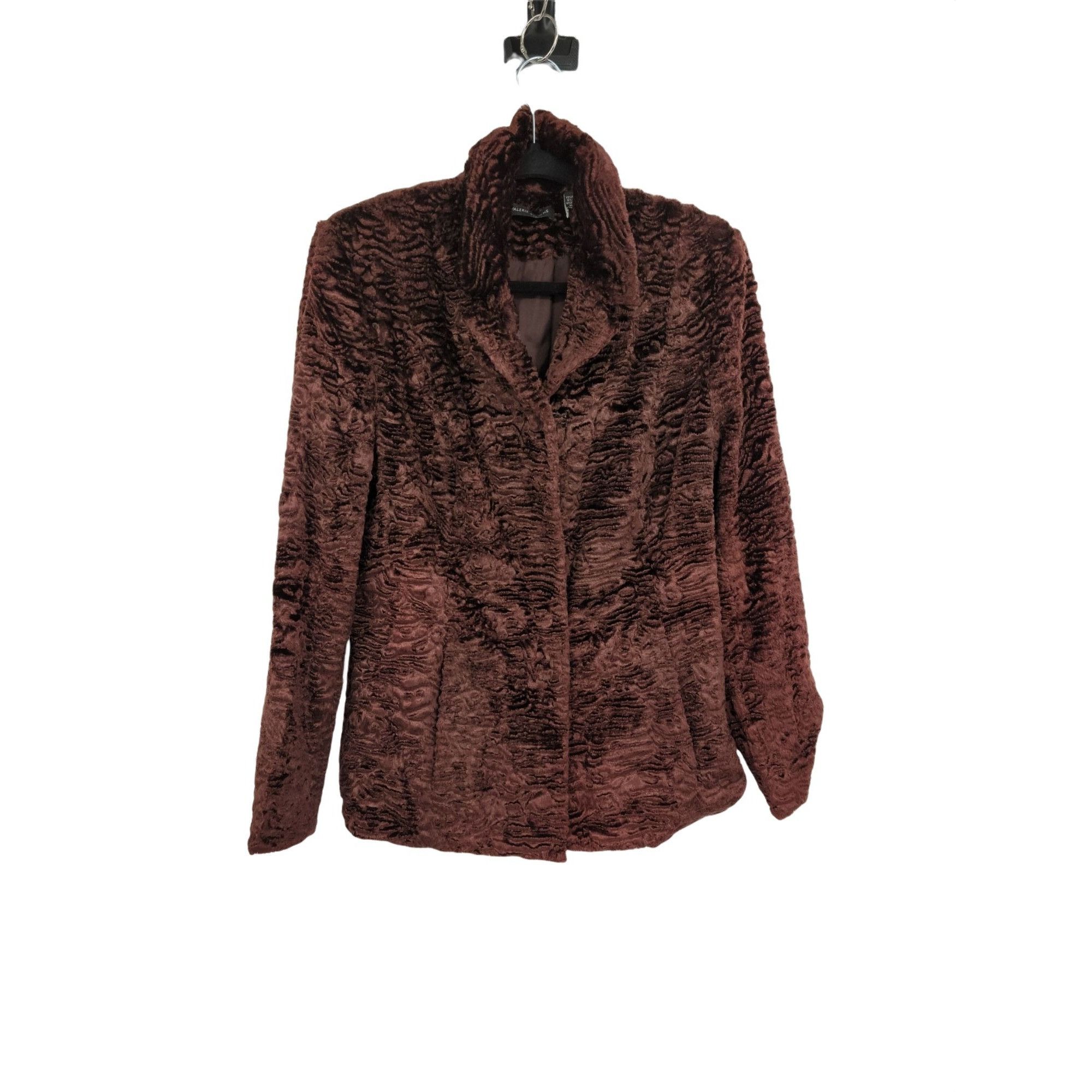Vintage Vtg 90's Vegan Faux Persian Lamb Fur Jacket Sz M Chocolate T Size M / US 6-8 / IT 42-44 - 1 Thumbnail