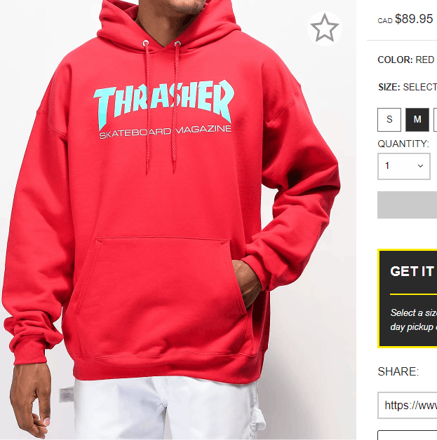 Thrasher thrasher hoodie red Size US S / EU 44-46 / 1 - 6 Thumbnail