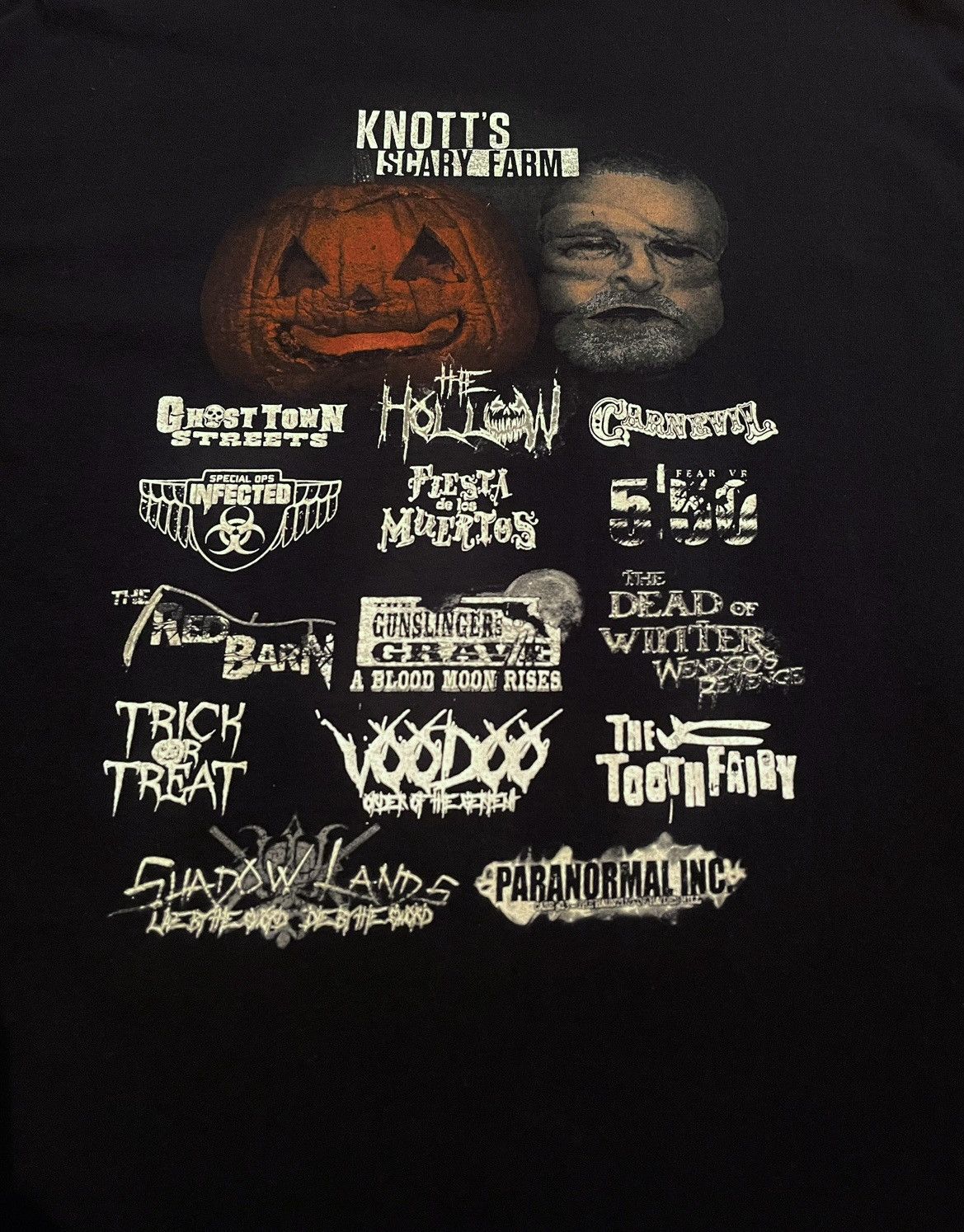 Gildan KNOTTS SCARY FARM vintage y2k black shirt Halloween Size XL Size US XL / EU 56 / 4 - 2 Thumbnail