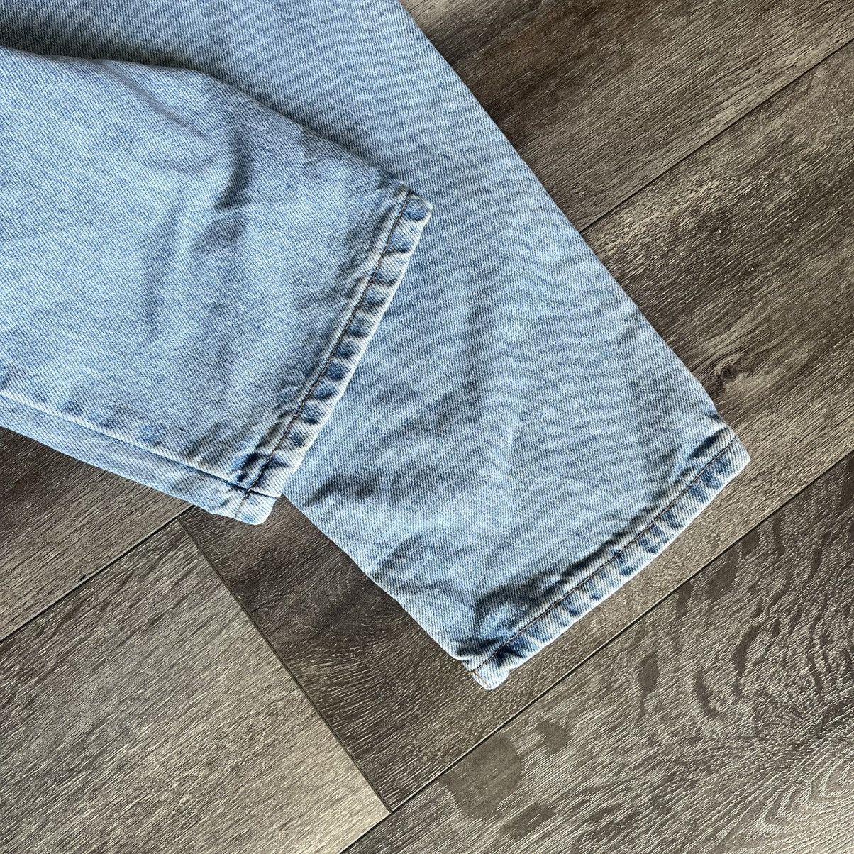 Levi's Vintage 90s Levis 521 Tapered Fit Leg Light Wash Denim Jeans Size 32" / US 10 / IT 46 - 6 Thumbnail