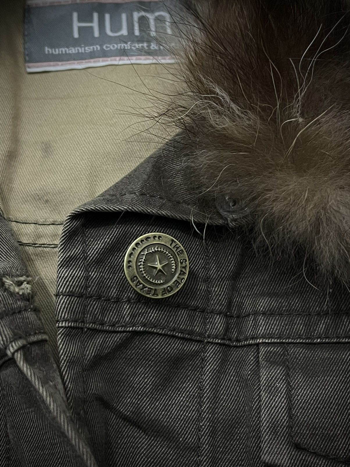 Japanese Brand 2000s HUM Humanism Faux Fur Denim Jacket LGB Style Size US M / EU 48-50 / 2 - 9 Thumbnail