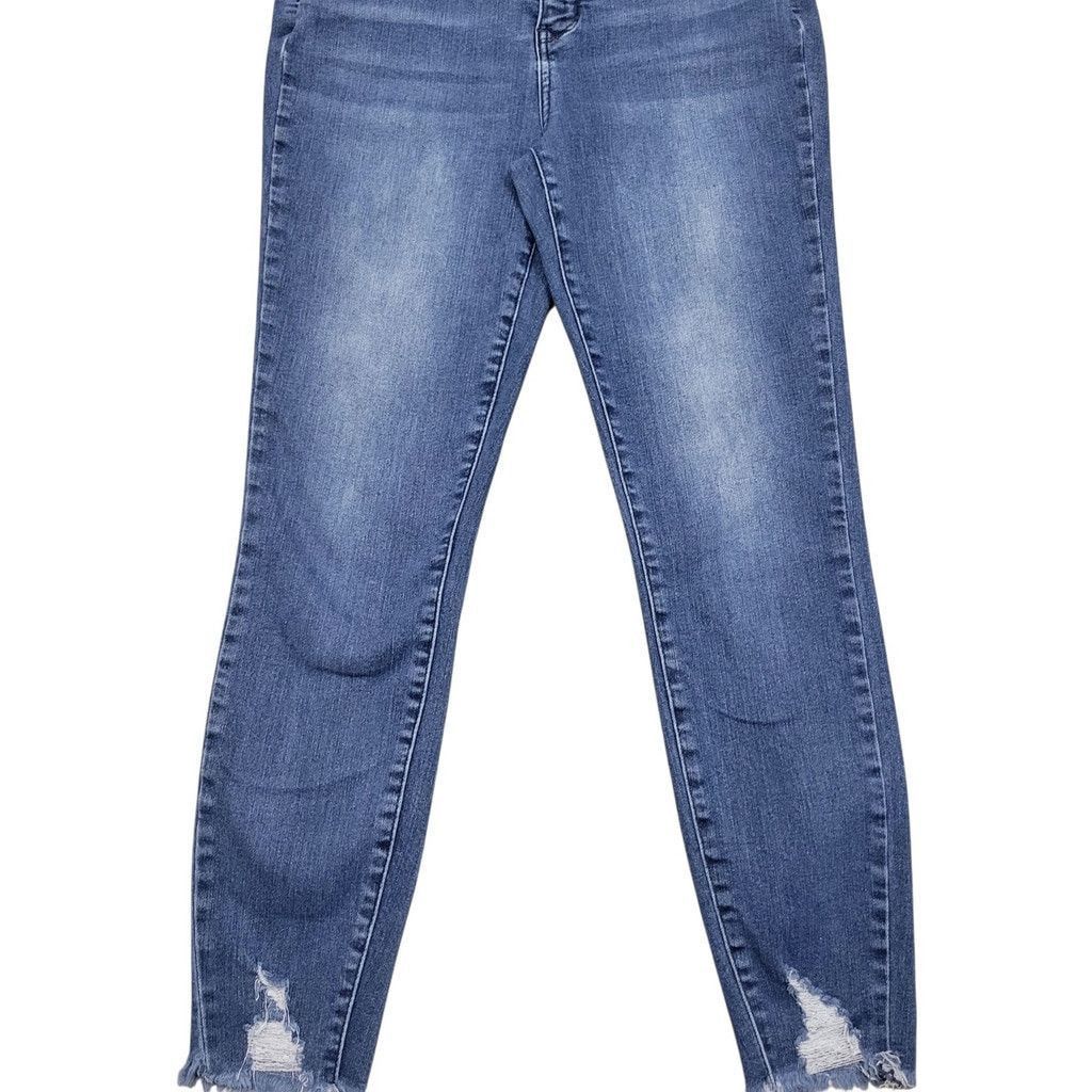 Judy Blue Judy Blue Women's Fray Ankle Skinny Jeans 7/28 Inseam 26" Size 28" / US 6 / IT 42 - 4 Thumbnail