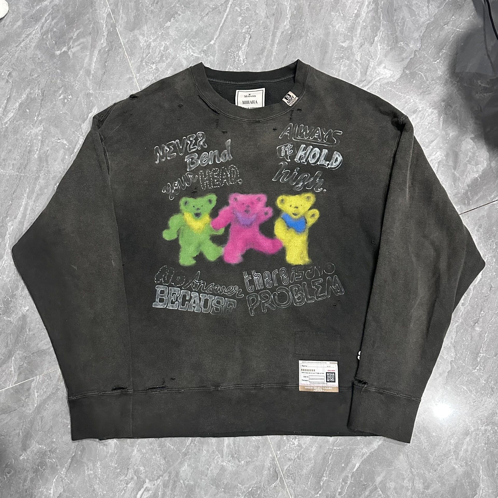Maison MIHARA YASUHIRO Maison Mihara Yasuhiro Colored Bears Sweatshirt Size US M / EU 48-50 / 2 - 1 Thumbnail