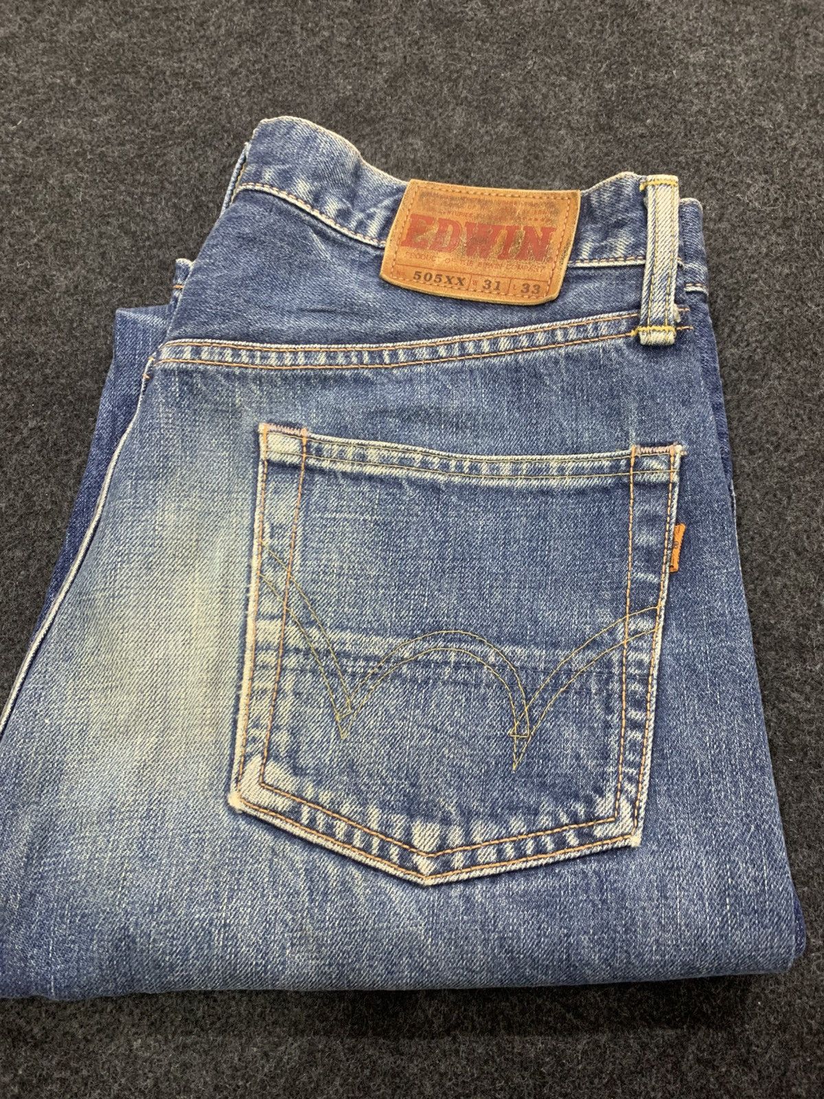 Edwin Edwin 505XX Selvedge Jeans Vintage Japanese Denim Straight. Size US 30 / EU 46 - 10 Thumbnail