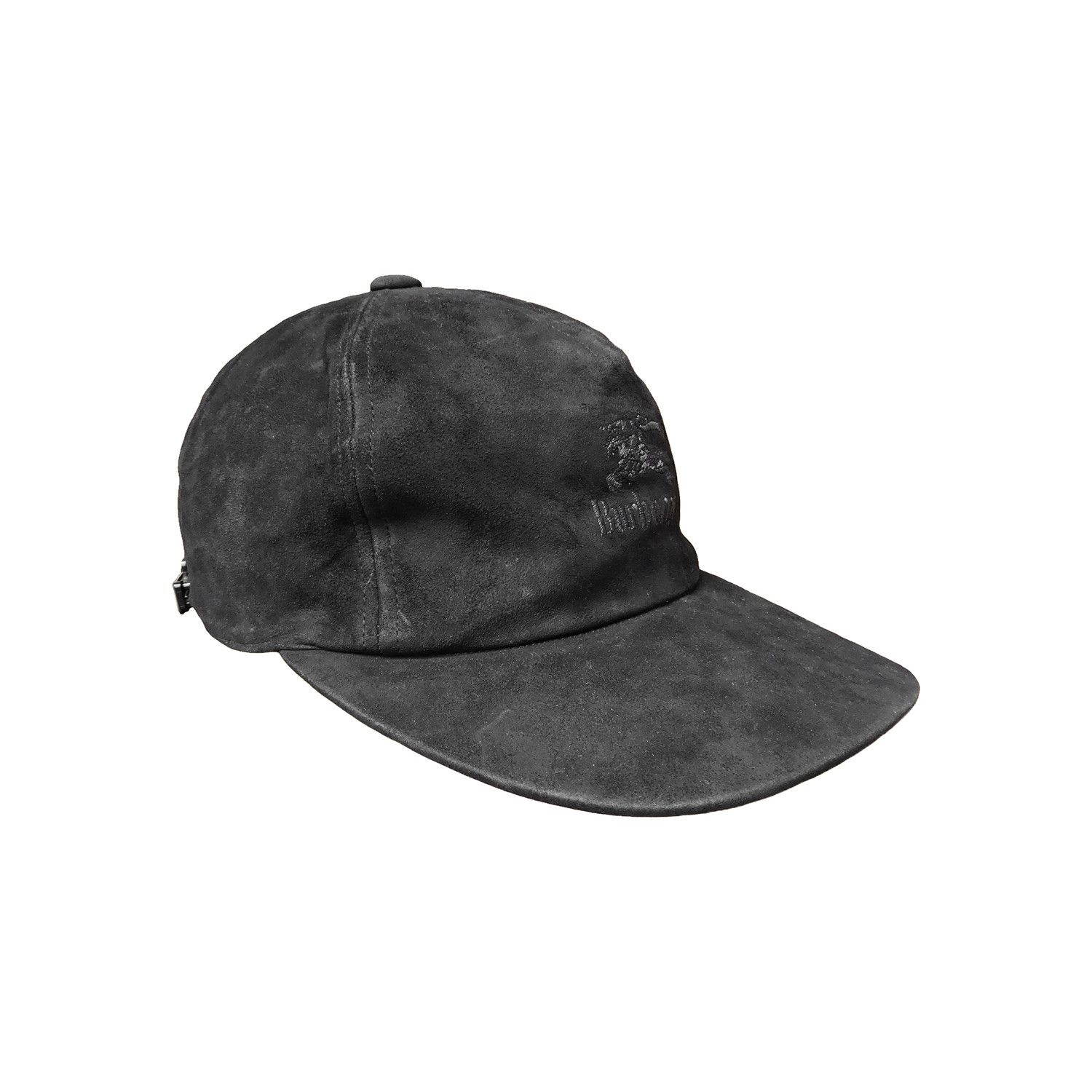 Burberry BURBERRY SUEDE SHEEPSKIN LOGO HAT CAP Size ONE SIZE - 1 Thumbnail