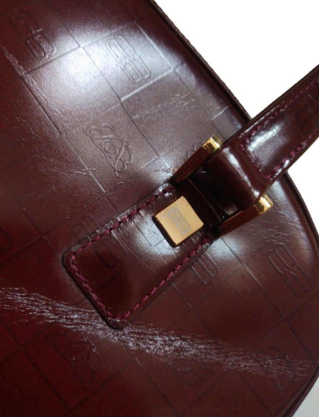 Balenciaga Vintage Balenciaga Burgundy Cherry Red Satchel Shoulder Bag Size ONE SIZE - 4 Thumbnail