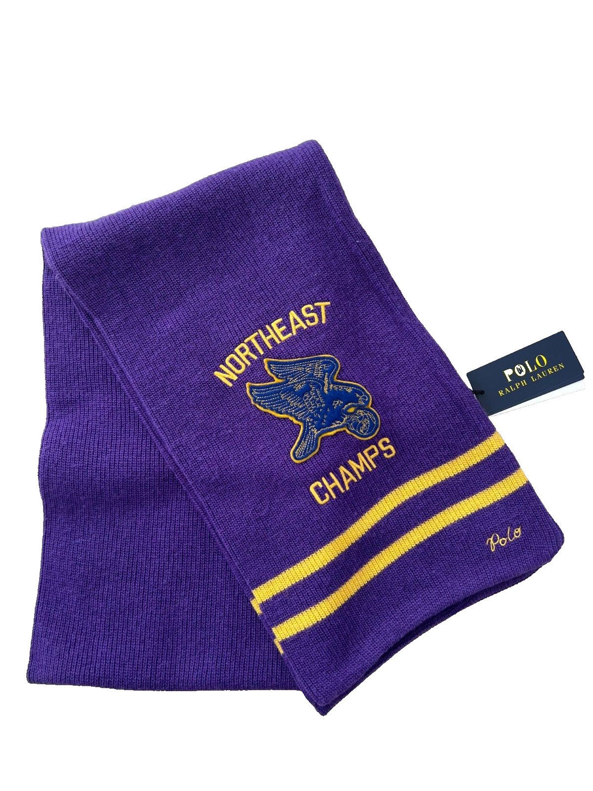 Polo Ralph Lauren Polo Ralph Lauren Northeast Champs Ball Team Scarf Purple Size ONE SIZE - 2 Thumbnail