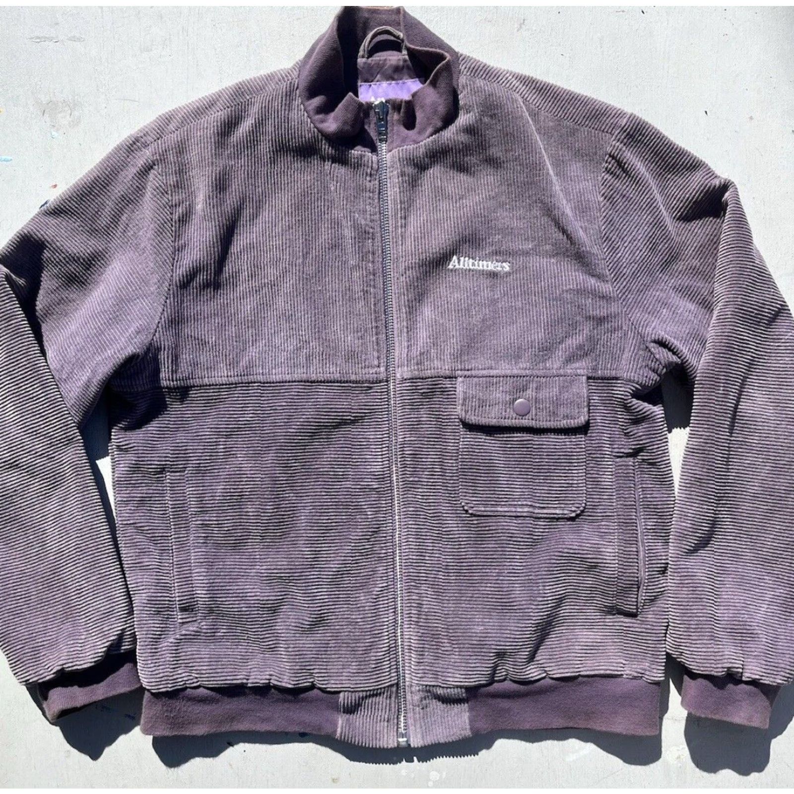 Alltimers Alltimers Jacket Purple Jeremih M Cord Retro Full Zip Bomber Street Logo Mens Size US M / EU 48-50 / 2 - 3 Thumbnail