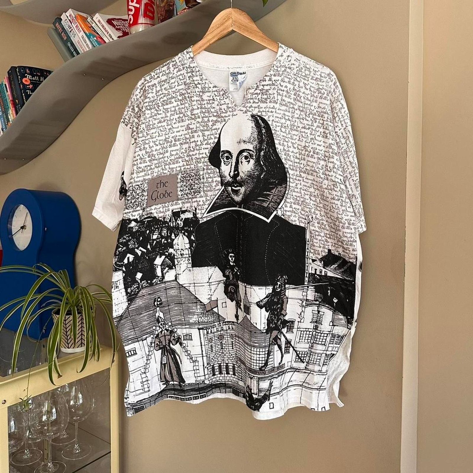 Gildan × Vintage Vintage Shakespeare All Over Print Shirt Size US XL / EU 56 / 4 - 1 Thumbnail