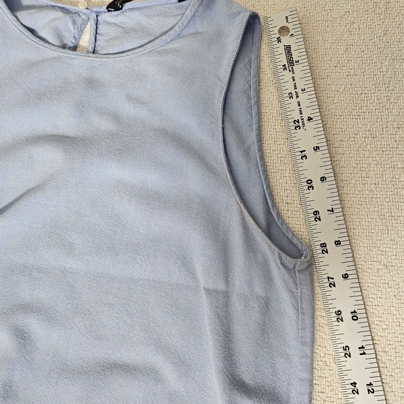 Zara Zara Blouse Shirt Women Small Blue Denim Sleeveless Round Neck Beach Casual Size S / US 4 / IT 40 - 7 Thumbnail