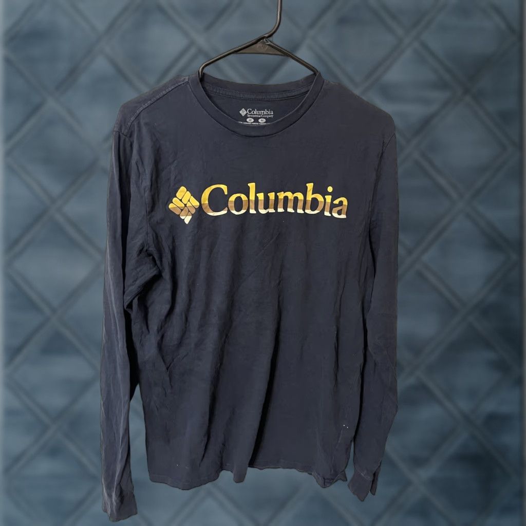 Logo 7 Columbia Logo Tee T-Shirt Mens Medium Black Long Sleeve Crew Neck All Seasons Lightweight Fish Boat Fishing PFG Logo Vintage No Size US M / EU 48-50 / 2 - 1 Thumbnail