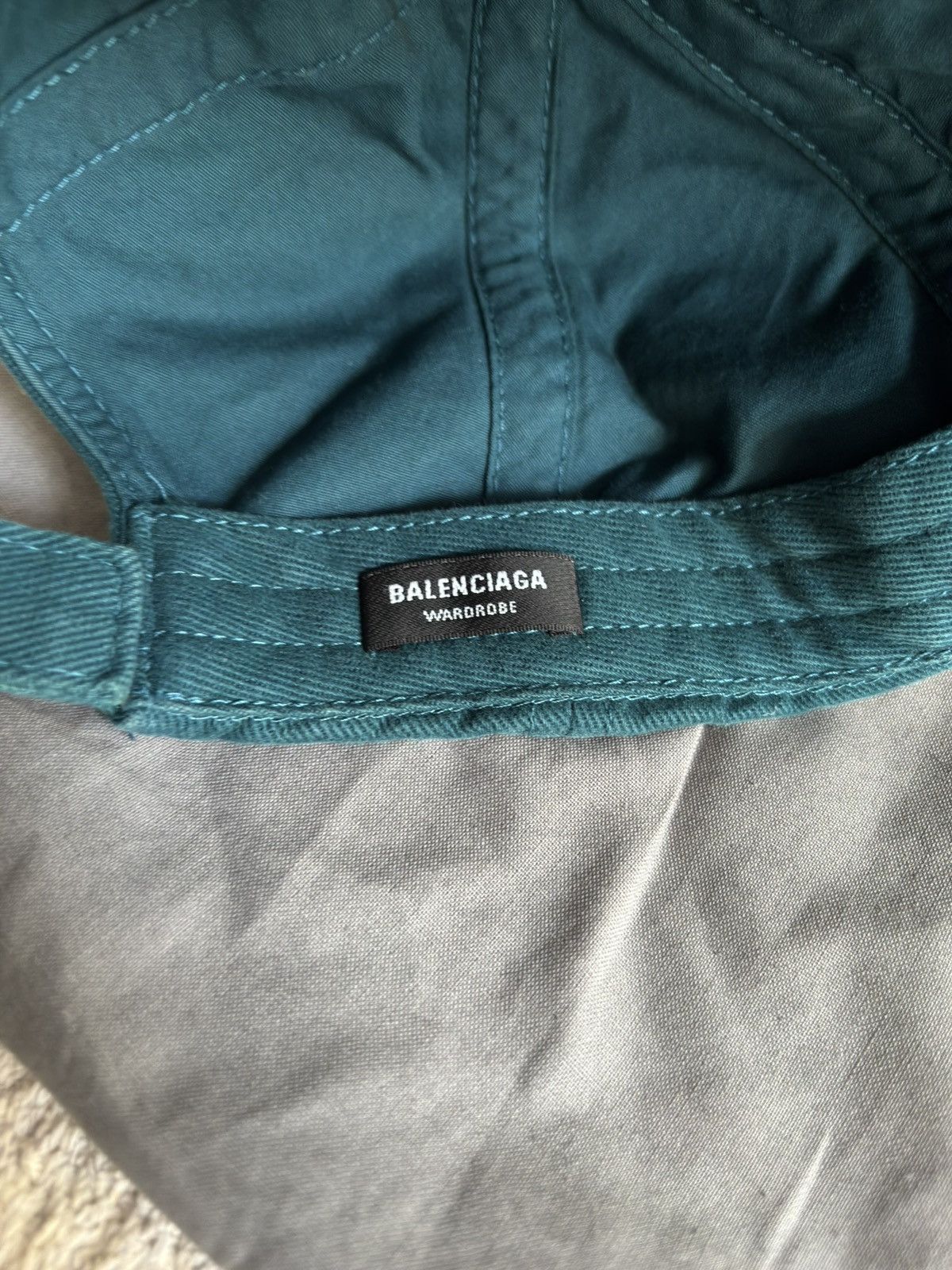 Balenciaga Balenciaga logo petrol blue distressed baseball cap Size ONE SIZE - 7 Thumbnail