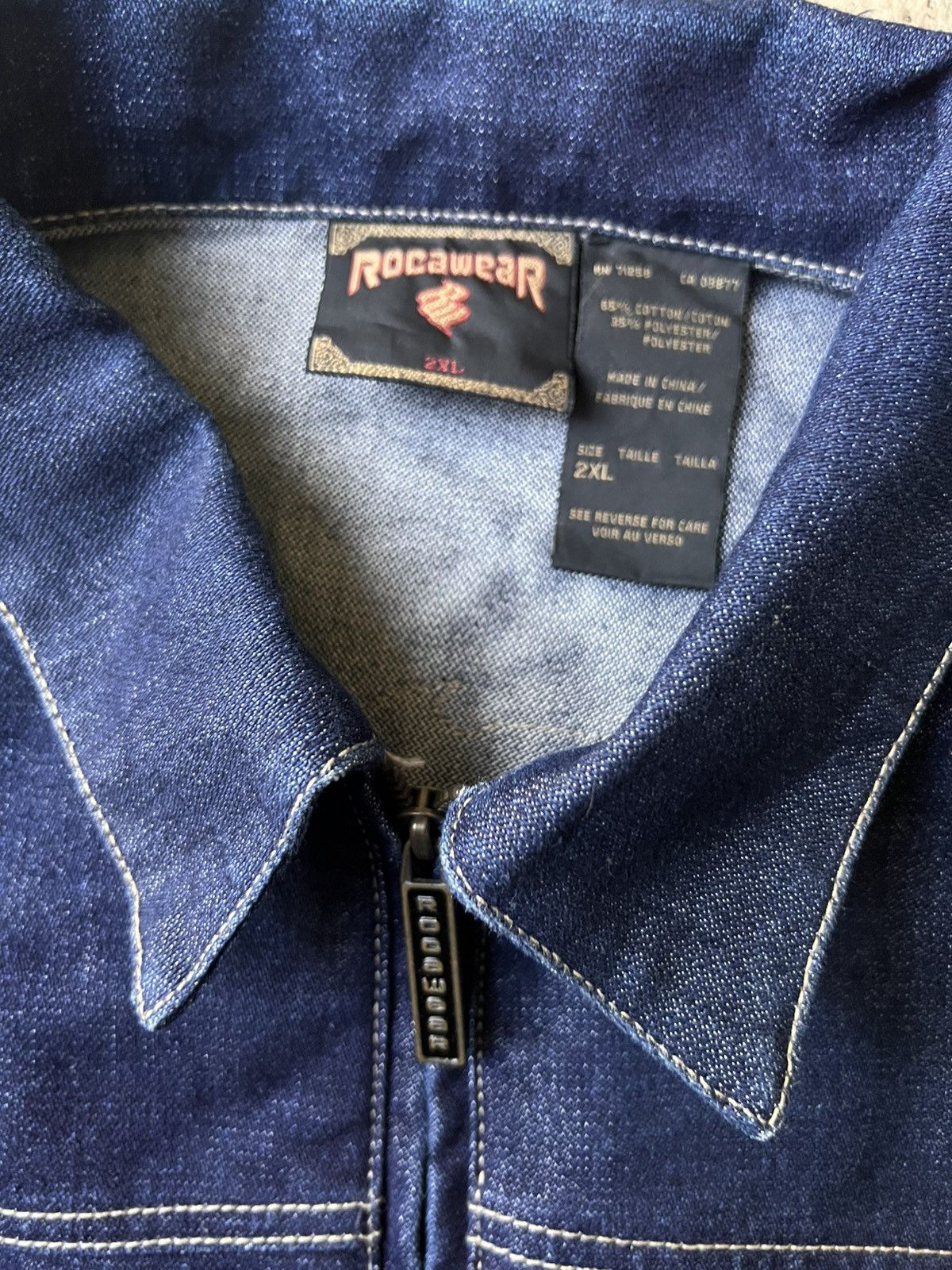 Rocawear Vintage 00s Rocawear Denim Jacket Size US XXL / EU 58 / 5 - 4 Thumbnail