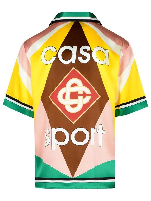 Casablanca o1mle0326 Cuban Collar Short Sleeve Shirt in Multicolor Size US M / EU 48-50 / 2 - 3 Thumbnail