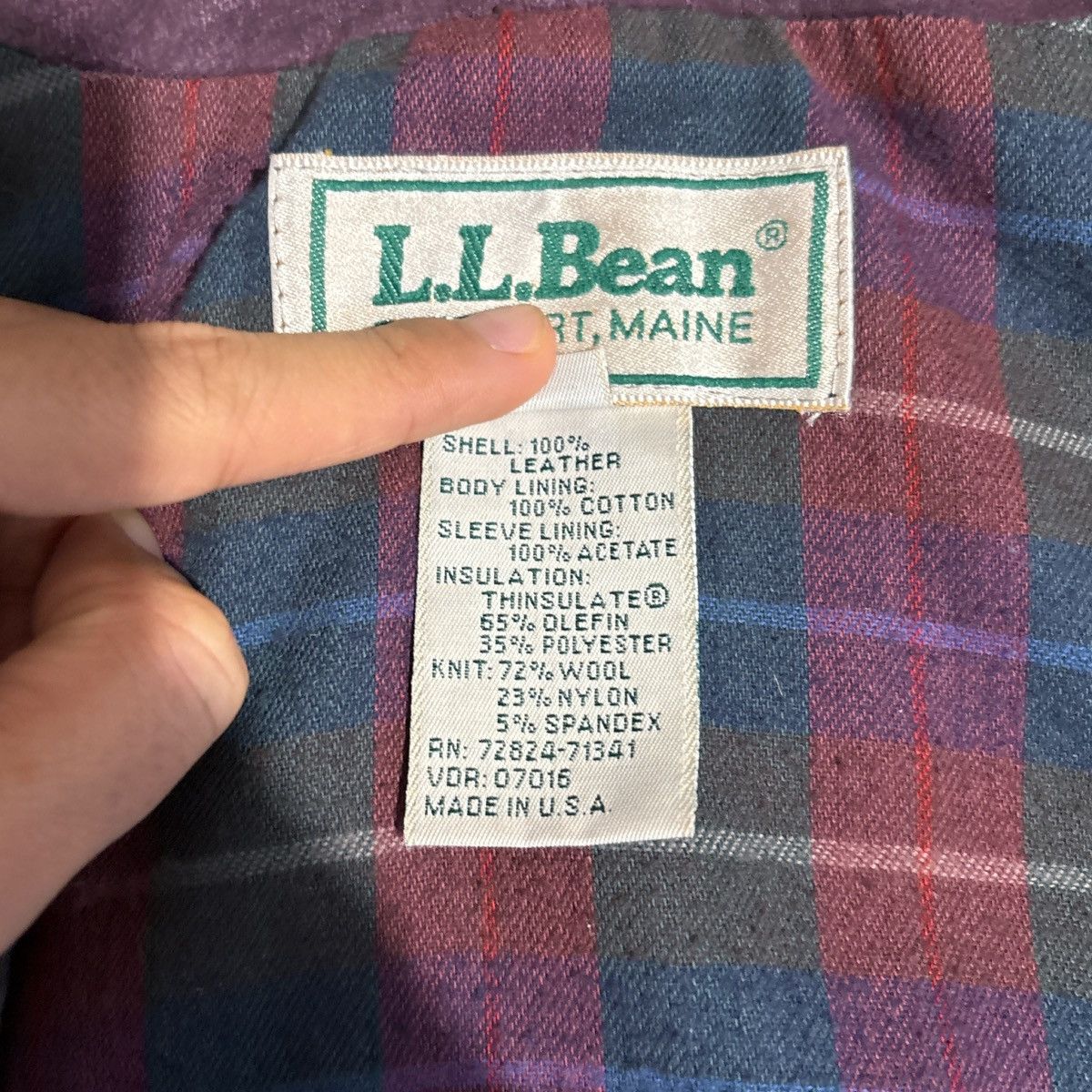 L.L. Bean vintage 2000s rare l.l.bean purple leather bomber jacket Size US S / EU 44-46 / 1 - 4 Thumbnail
