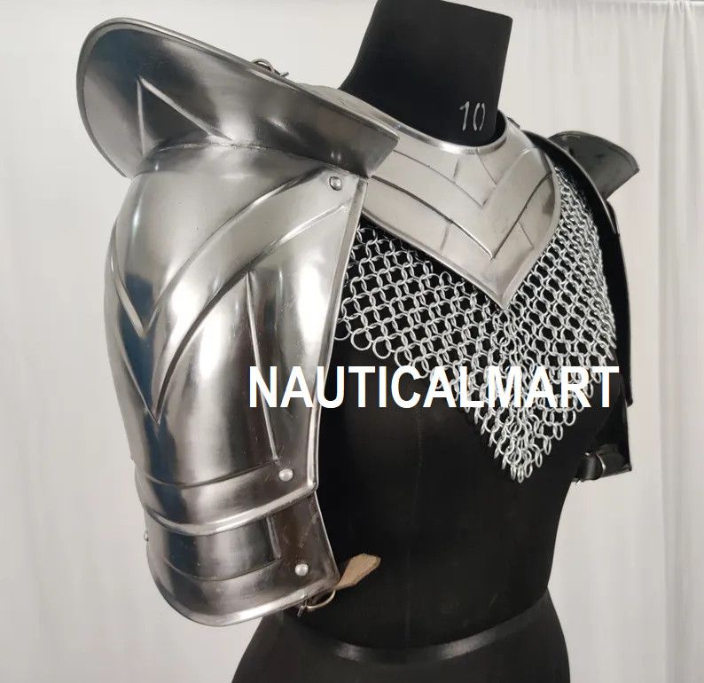 Other Medieval Lady Knight Shoulder Pauldrons with Neck Size ONE SIZE - 3 Thumbnail