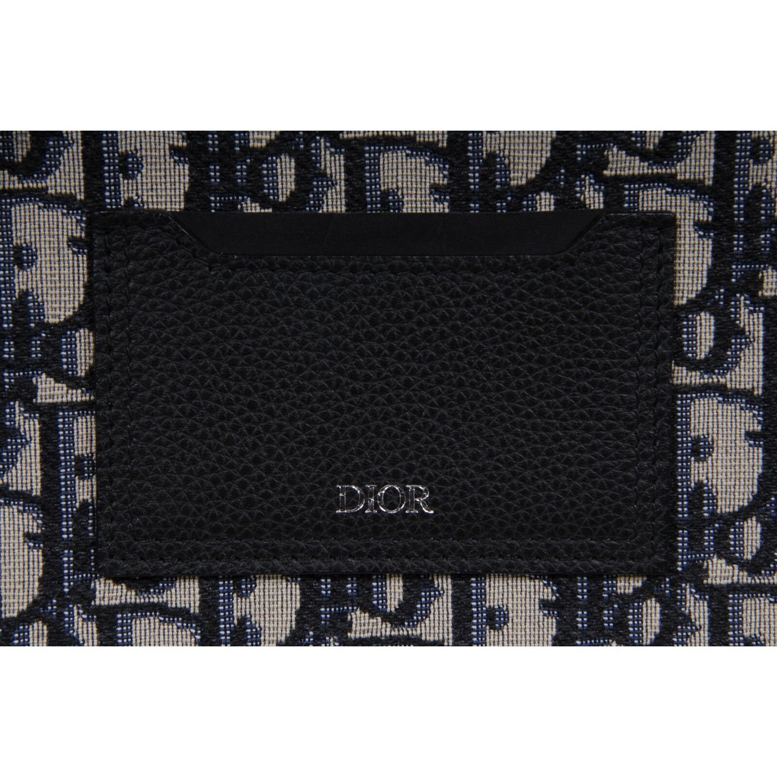 Dior Dior Oblique Logo Wrist Pouch Travel Folder File Black Blue Size ONE SIZE - 6 Thumbnail